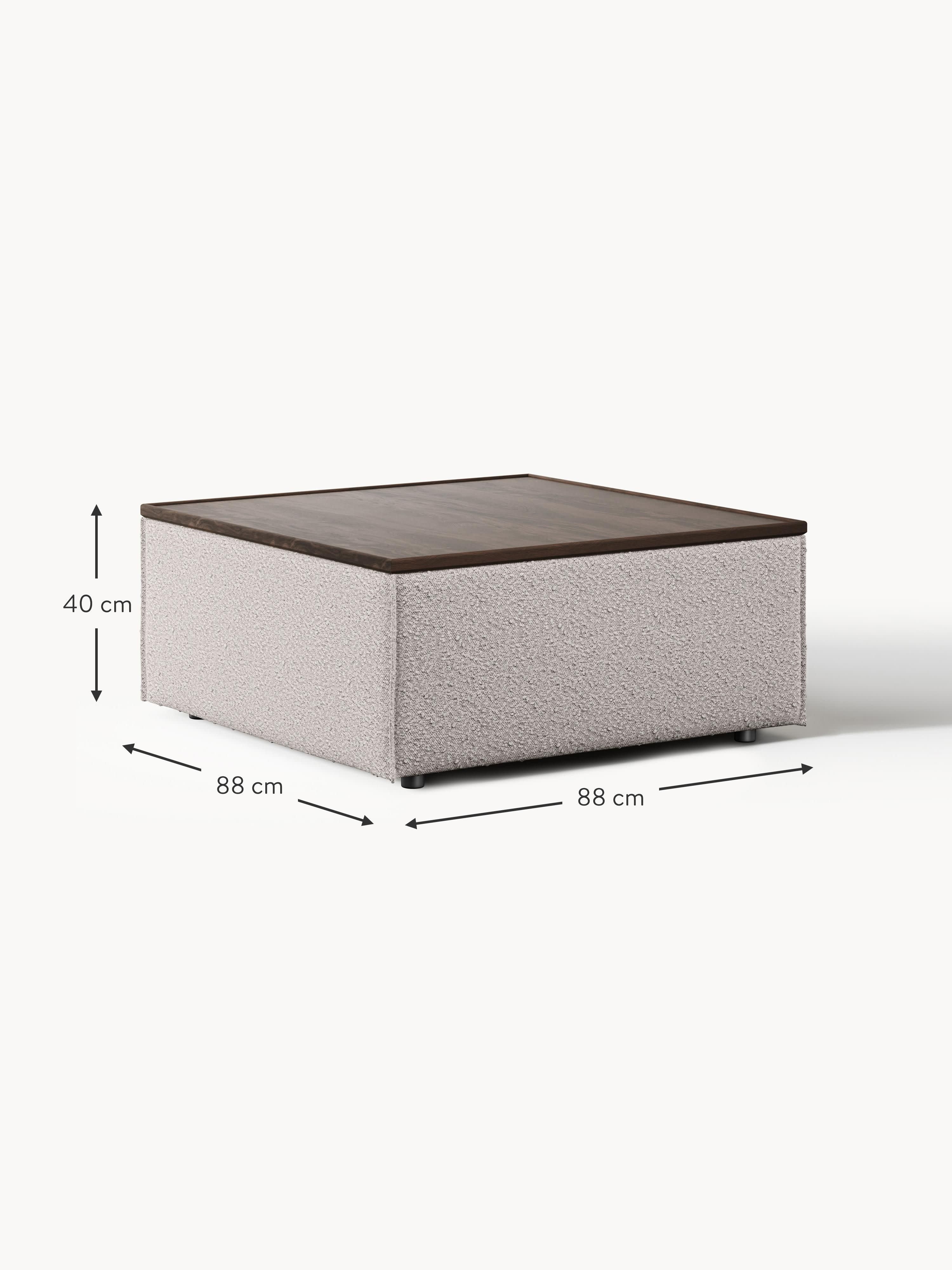 Lennon Bouclé Ottoman with Storage