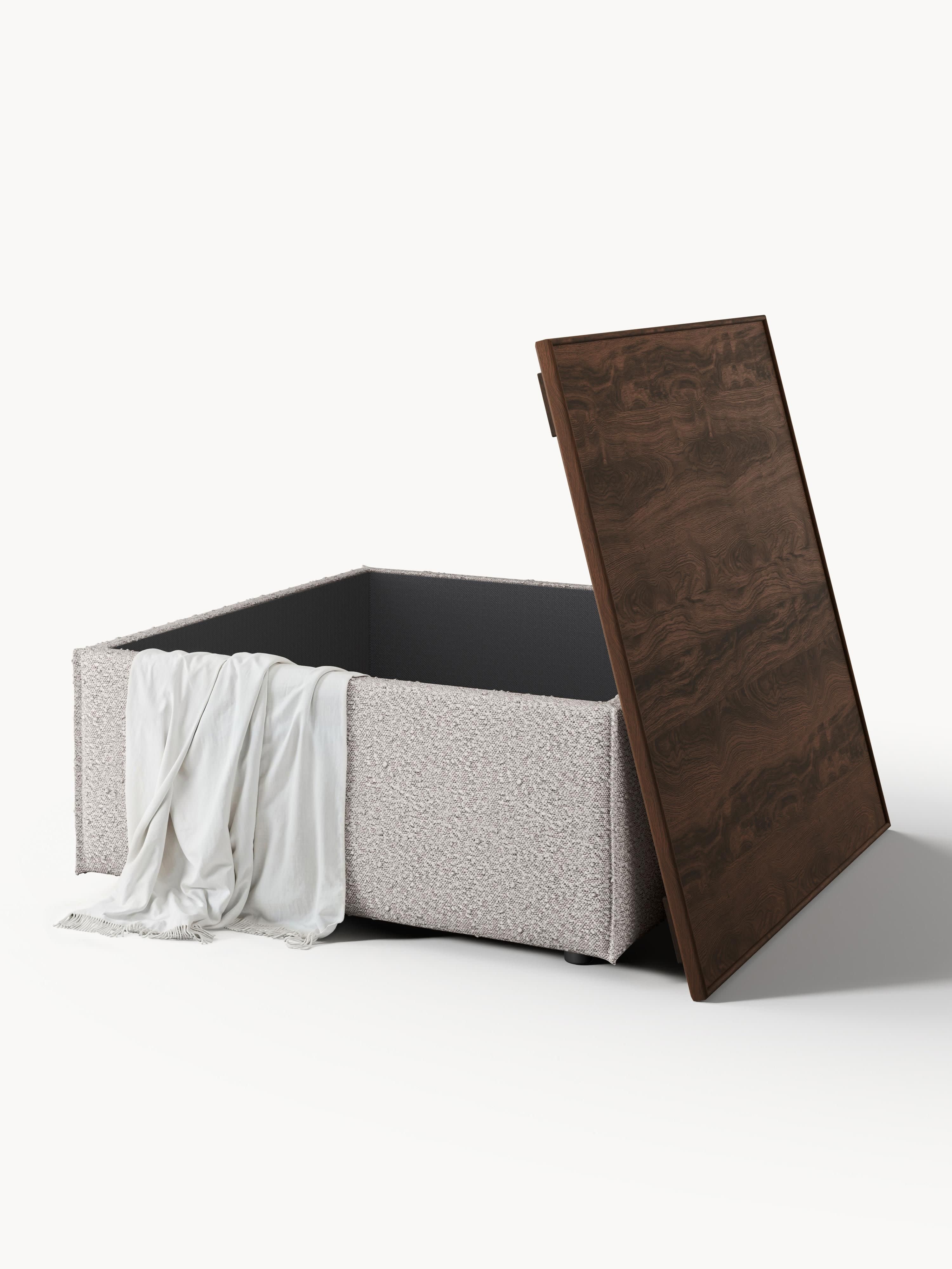 Lennon Bouclé Ottoman with Storage