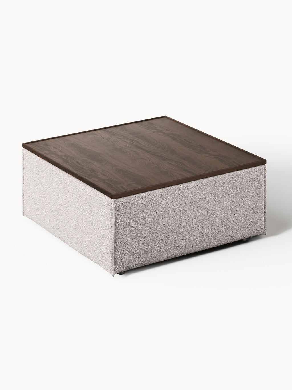 Lennon Bouclé Ottoman with Storage