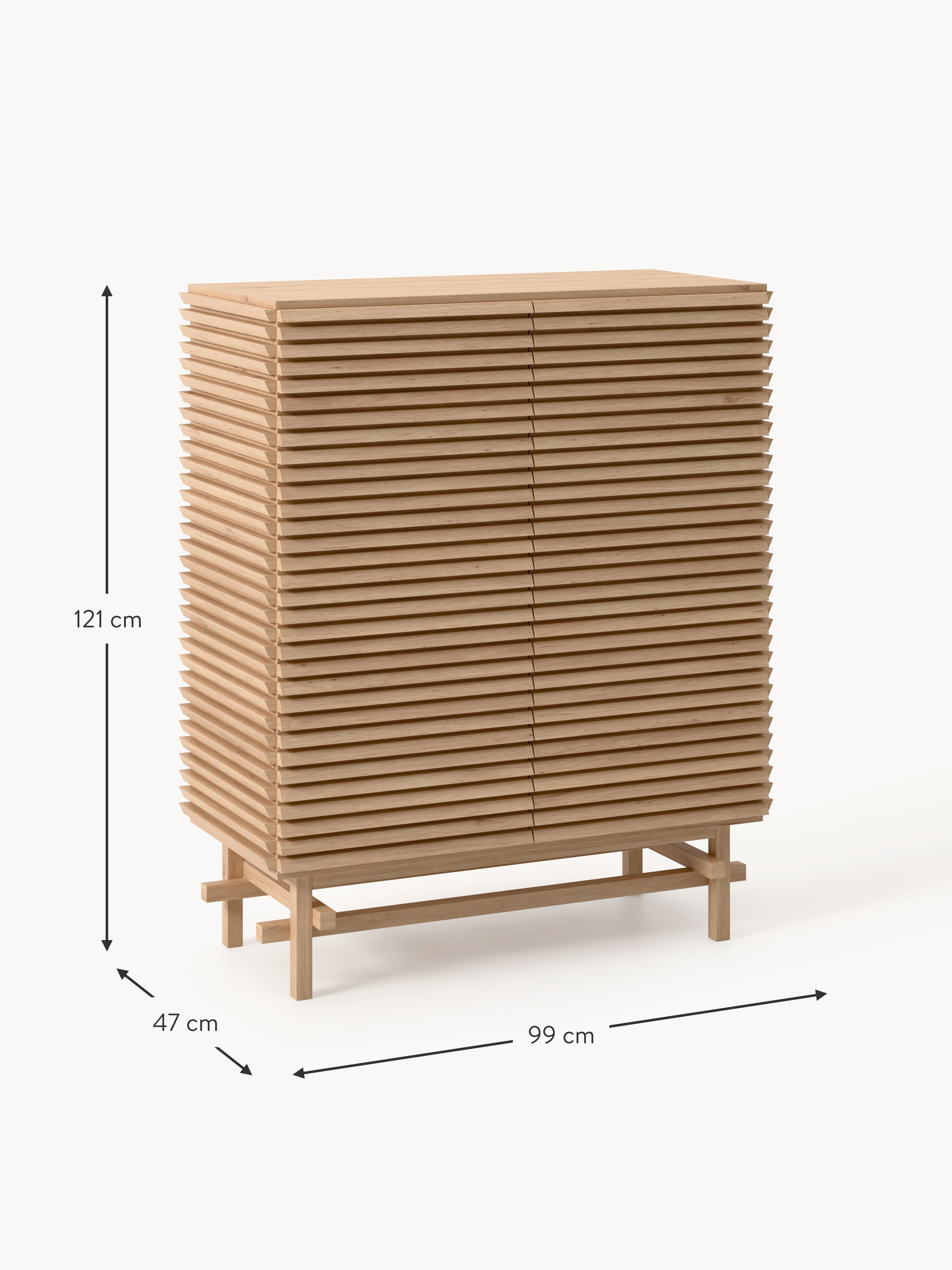 Pierce Oak Wood Highboard