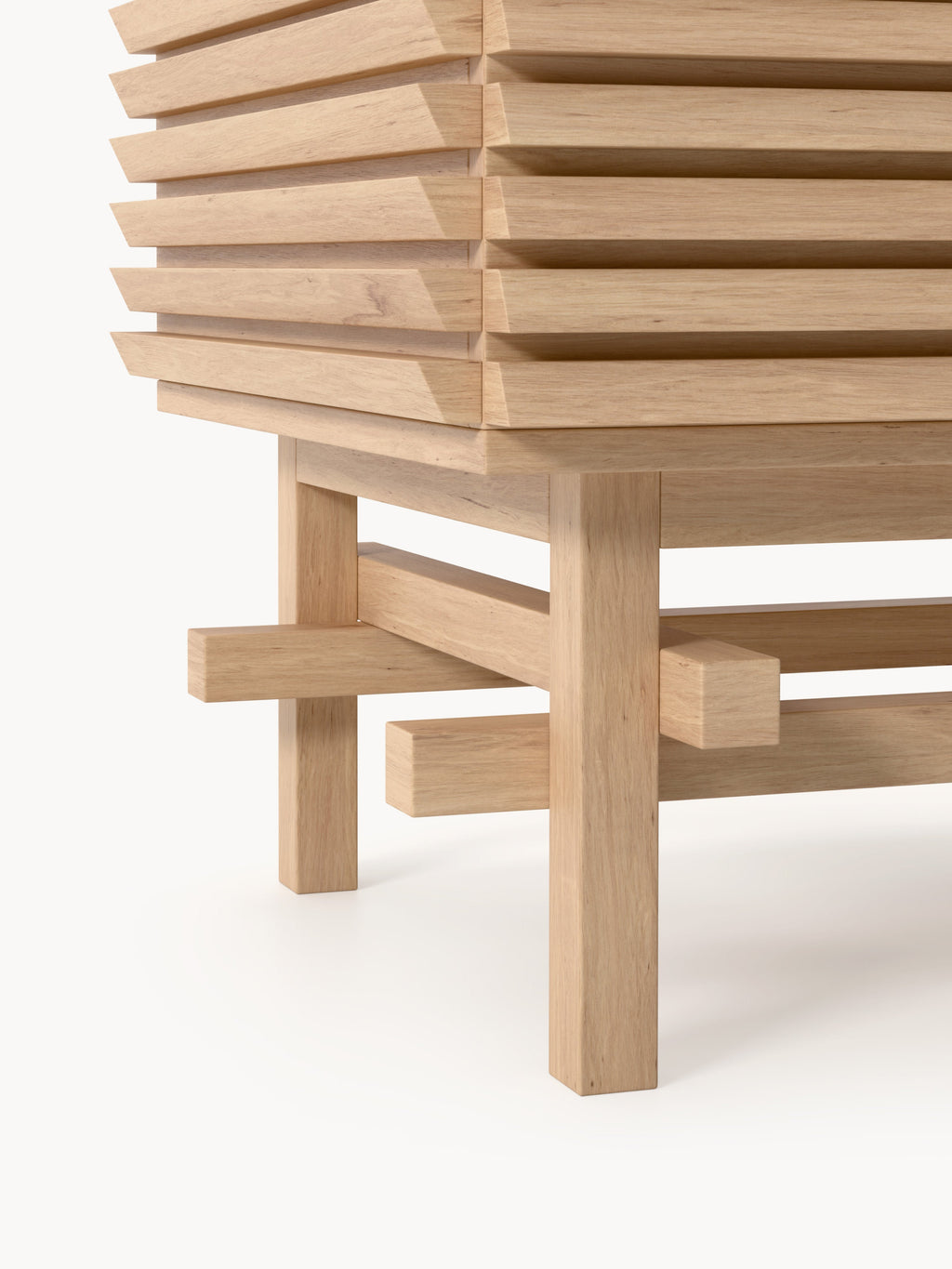 Pierce Oak Wood Highboard