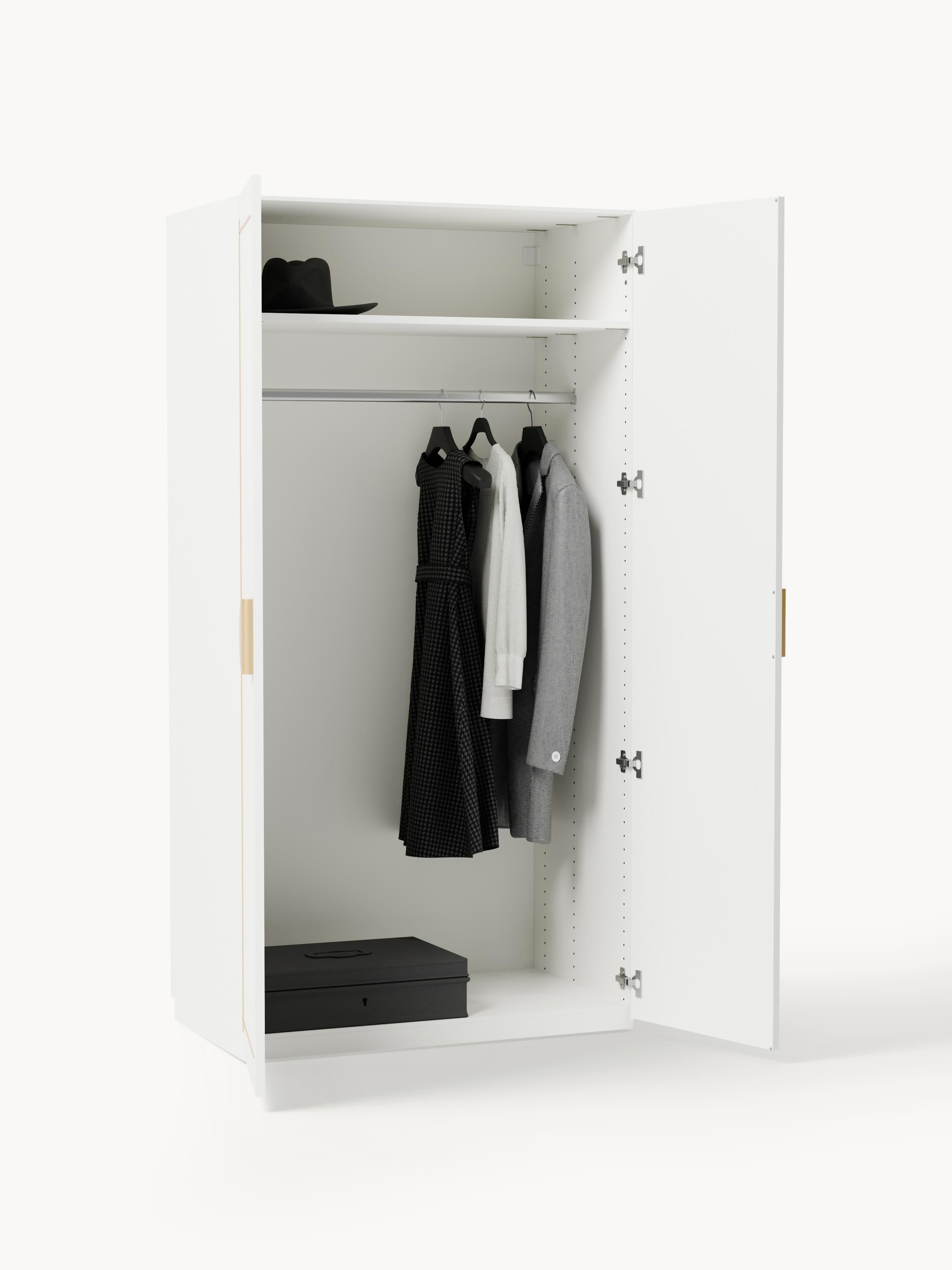 Denise Modular Hinged Door Wardrobe, 100 cm Wide, in various sizes