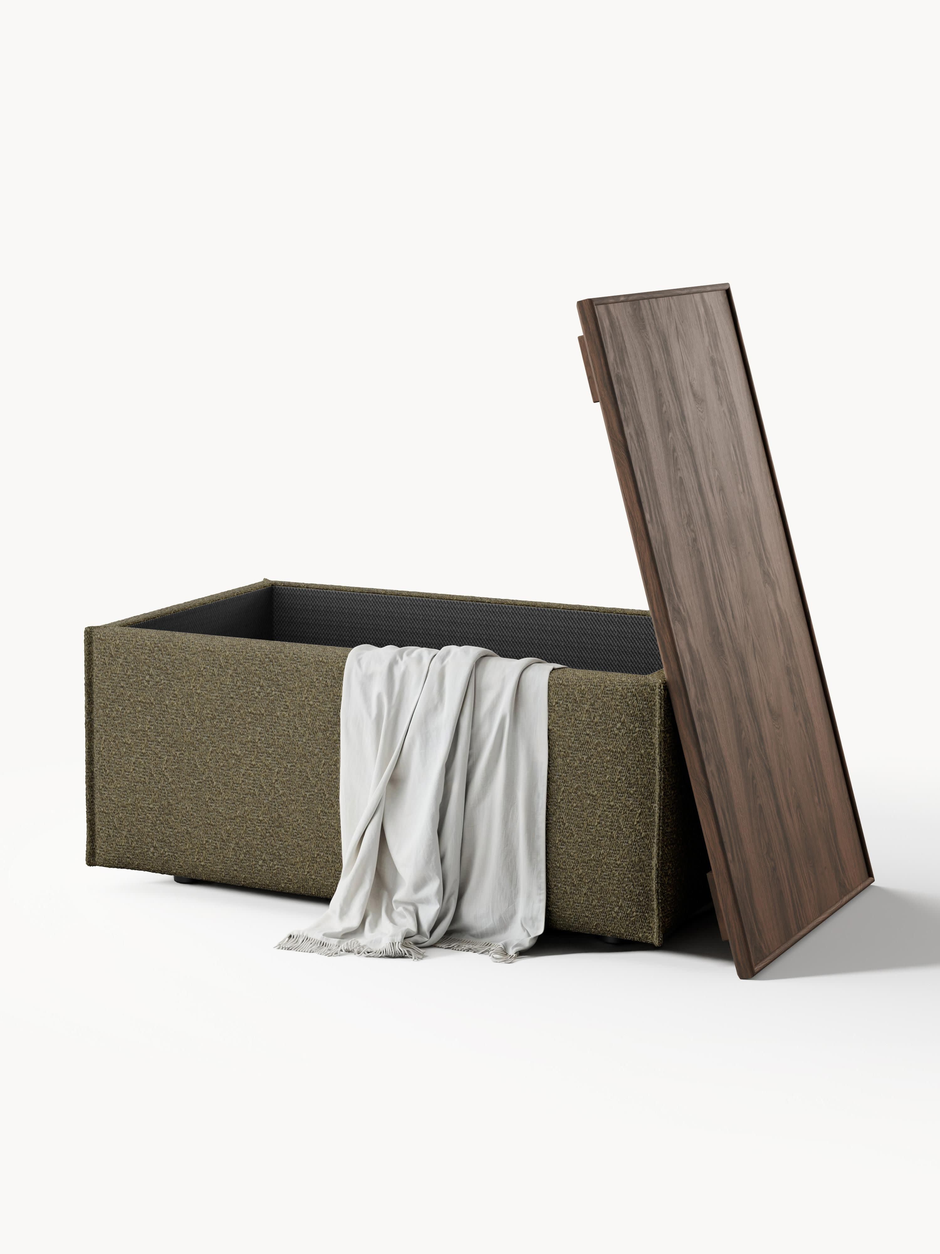 Lennon Bouclé Ottoman with Storage
