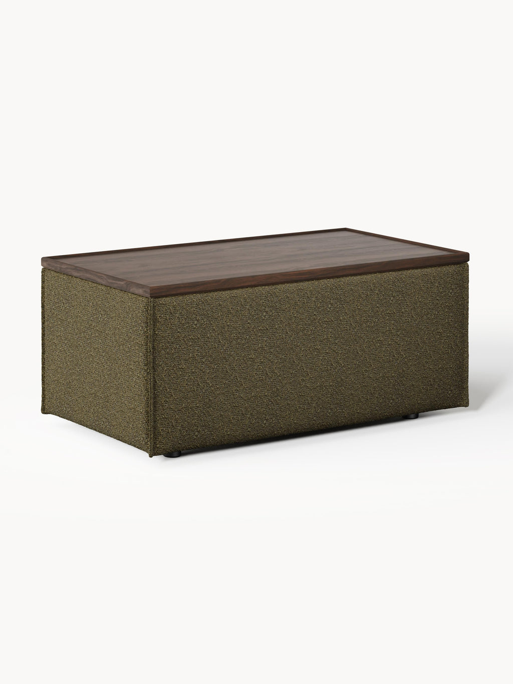 Lennon Bouclé Ottoman with Storage