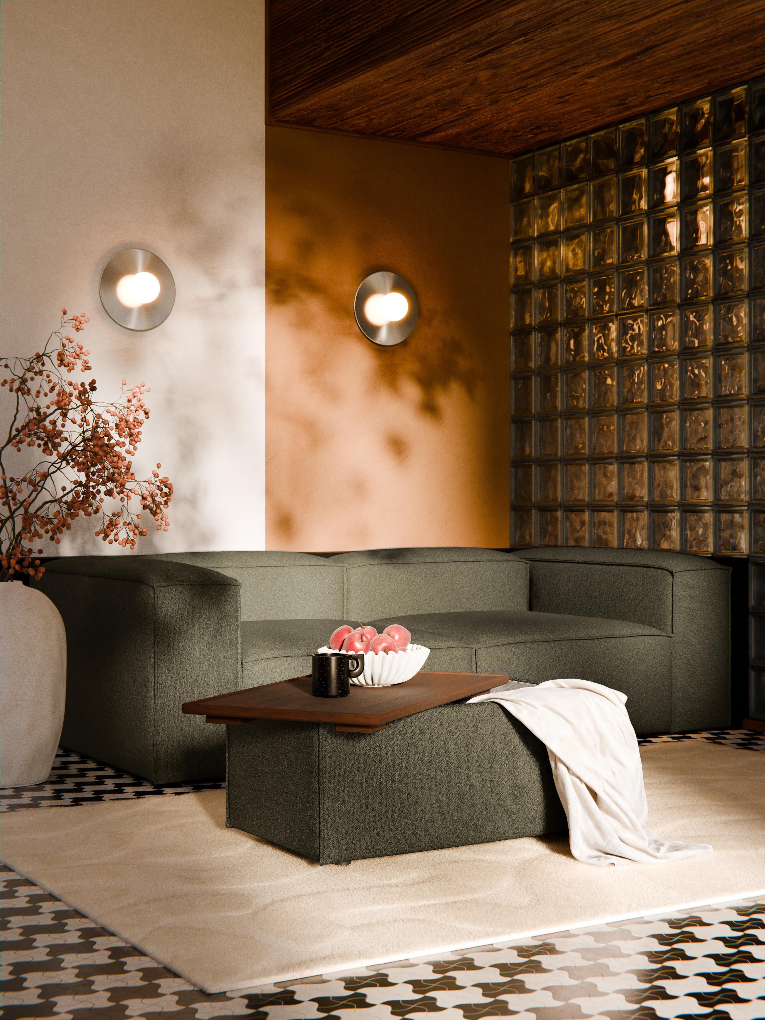 Lennon Bouclé Ottoman with Storage