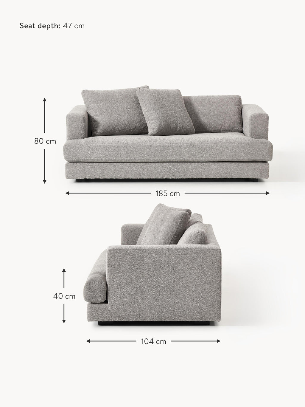 Tribeca Bouclé Sofa (2-seater)
