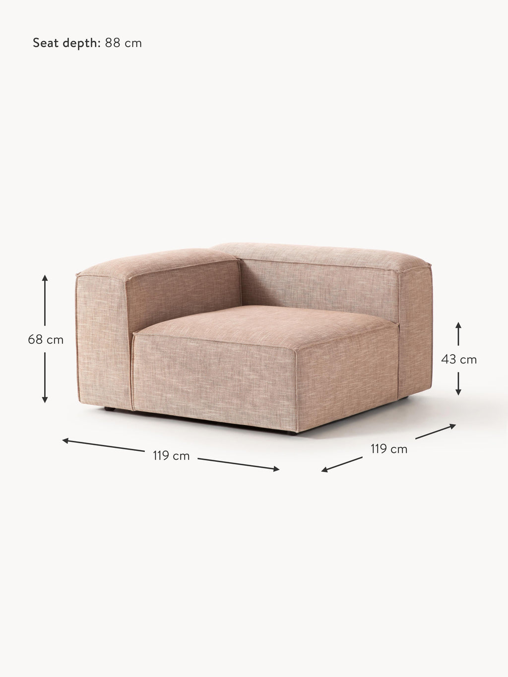 Lennon Linen Blend Corner Module