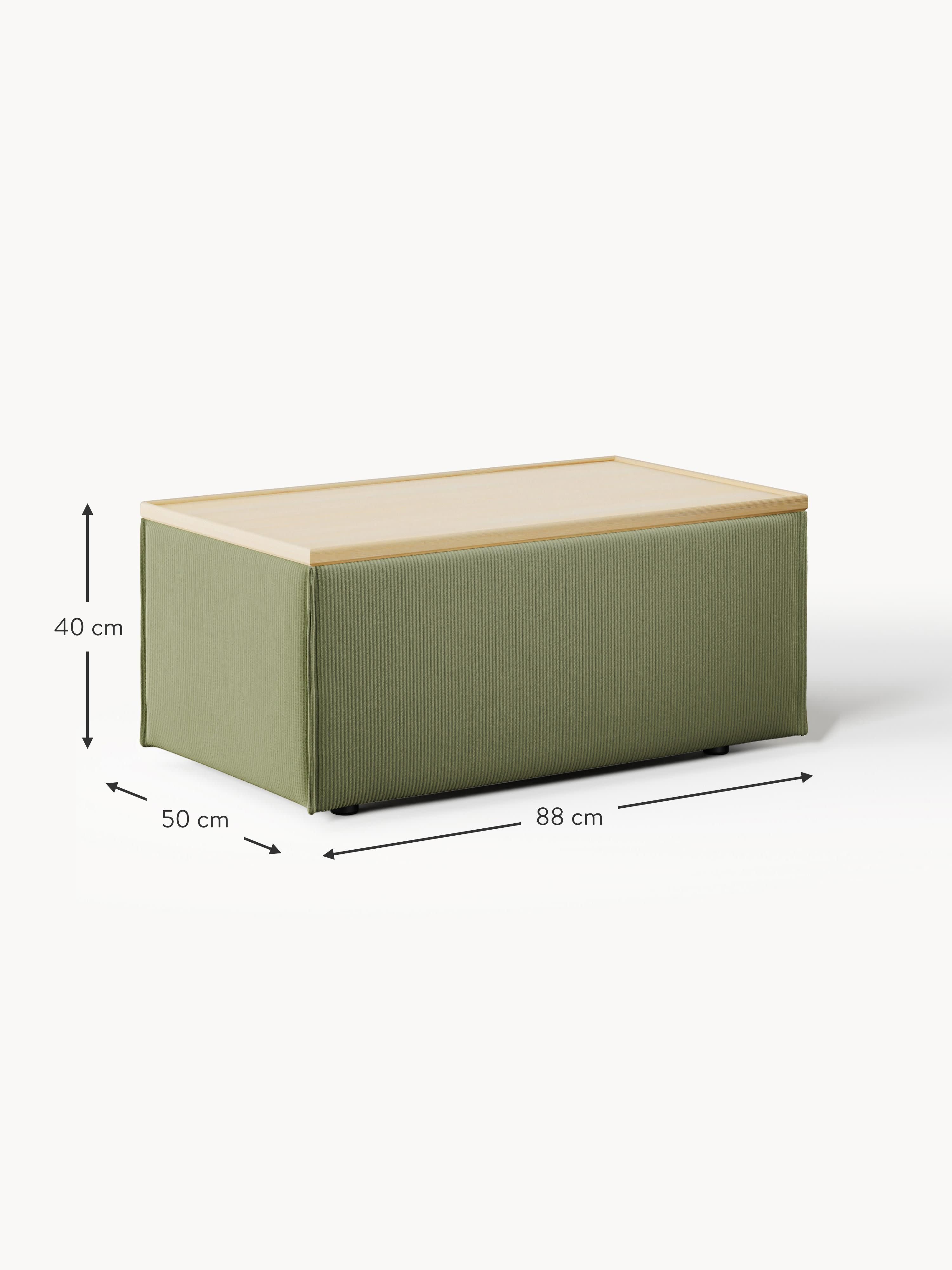 Lennon Corduroy Ottoman with Storage
