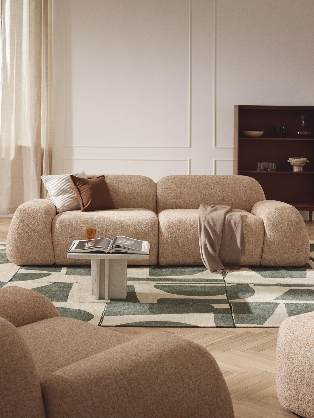 Wolke Modular Bouclé Sofa (3-seater)
