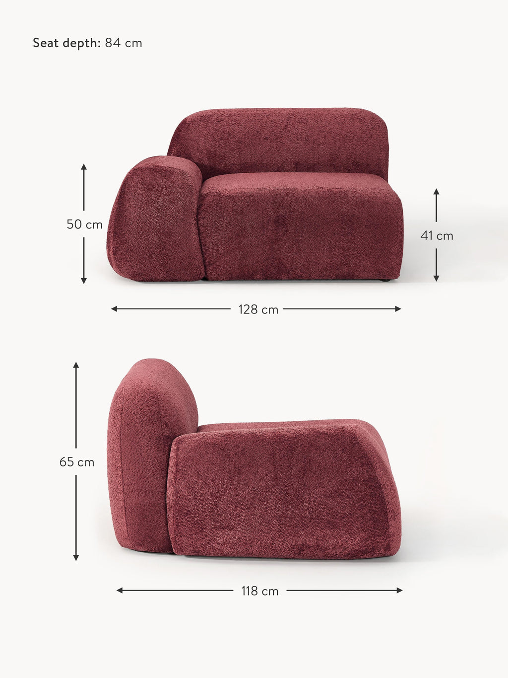 Wolke Teddy Bouclé Corner Module