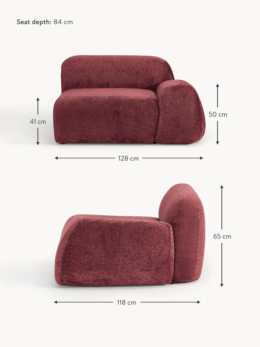 Wolke Teddy Bouclé Corner Module