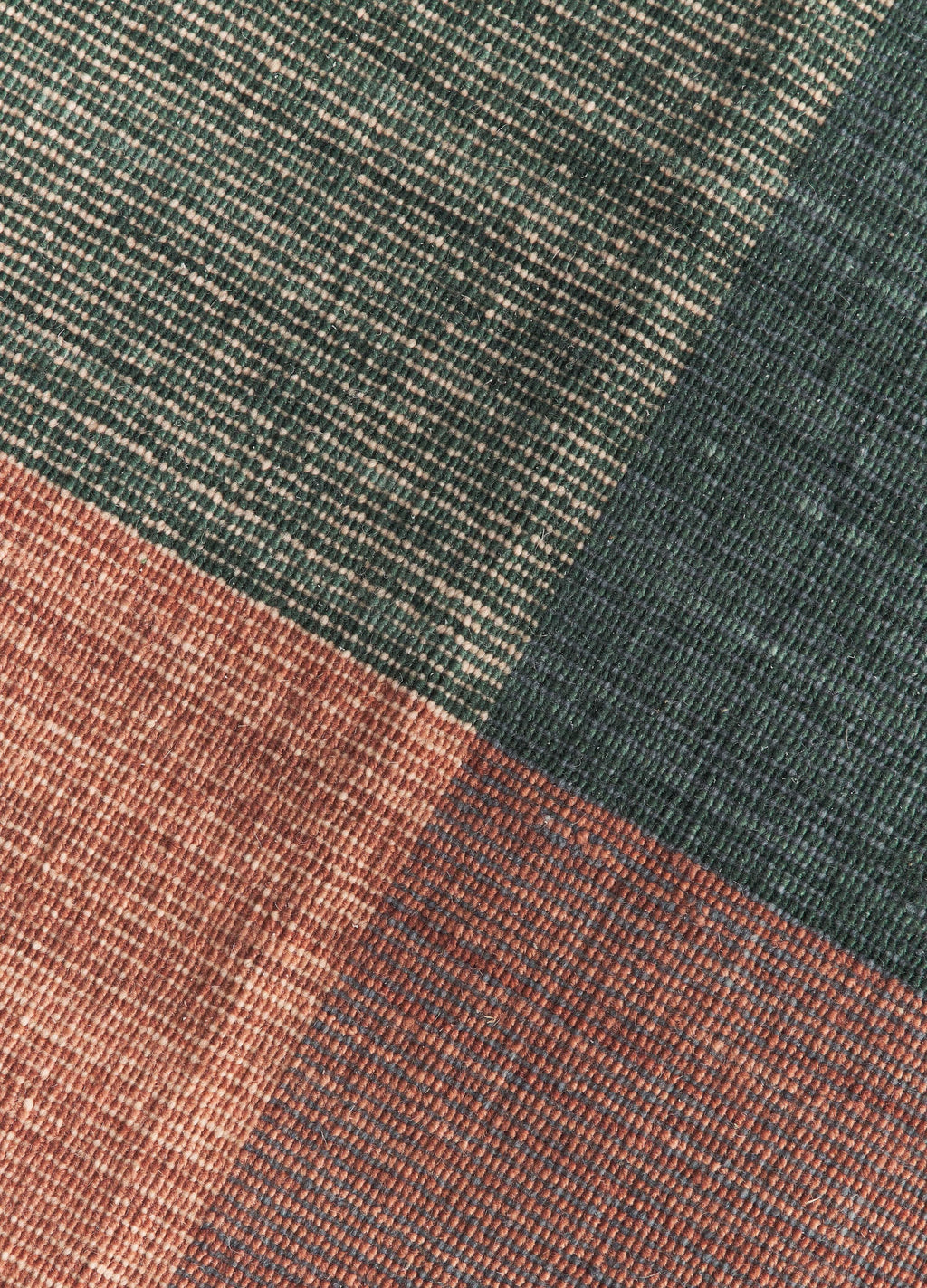Bliss Checked Wool Rug with Fringes