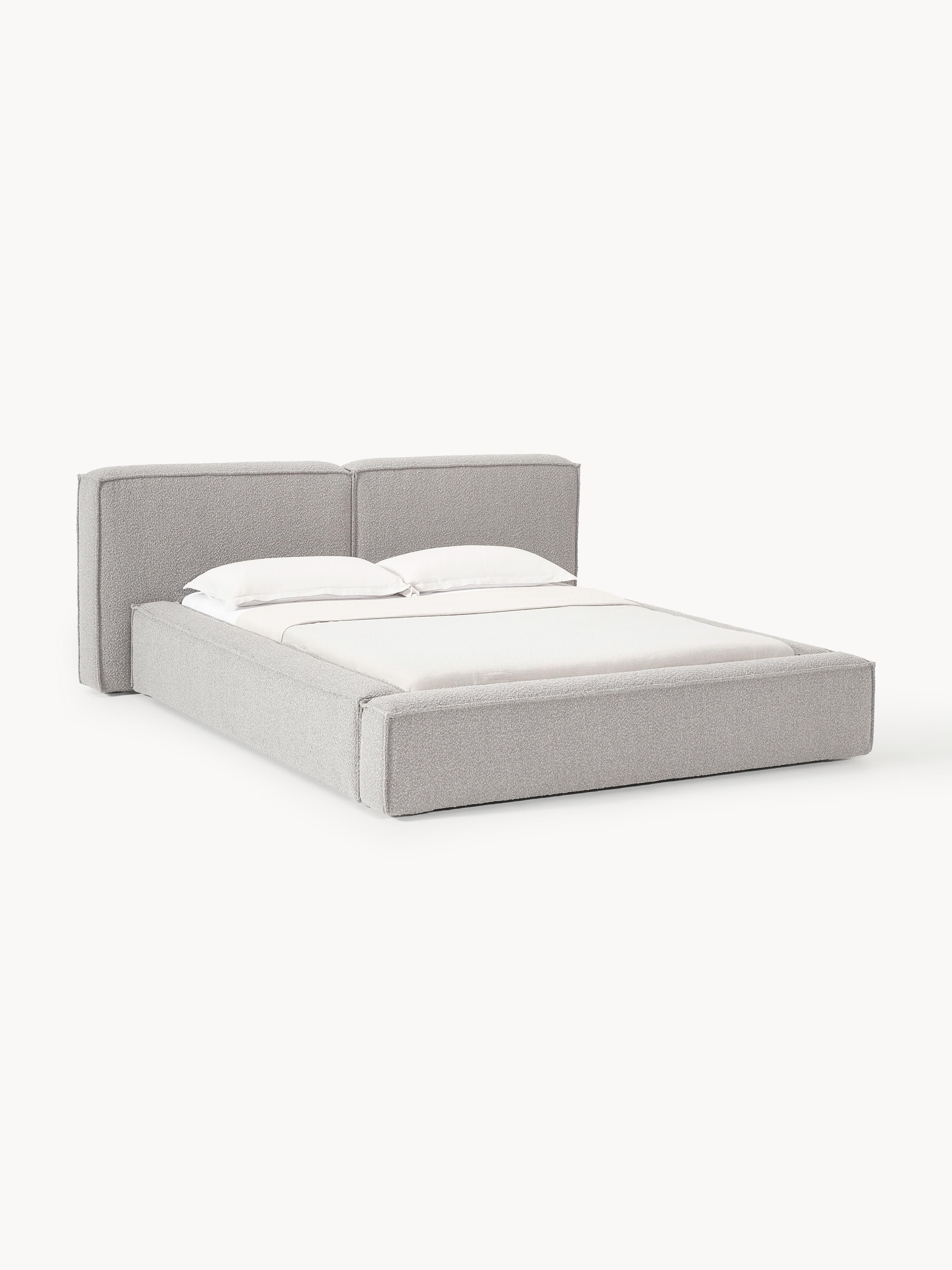 Gallery image 1 - Upholstered Bouclé Bed Lennon with Storage Space