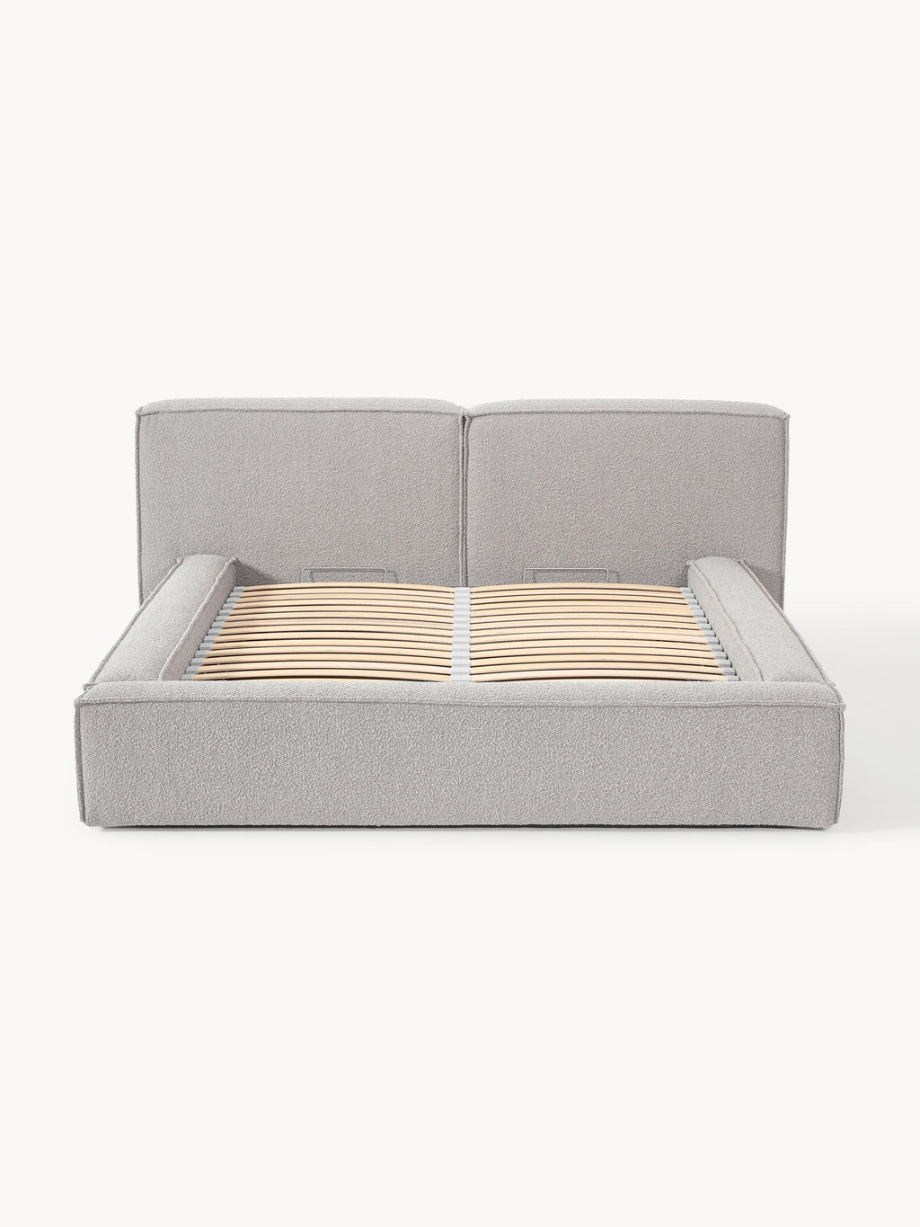 Lennon Upholstered Bouclé Bed with Storage Space