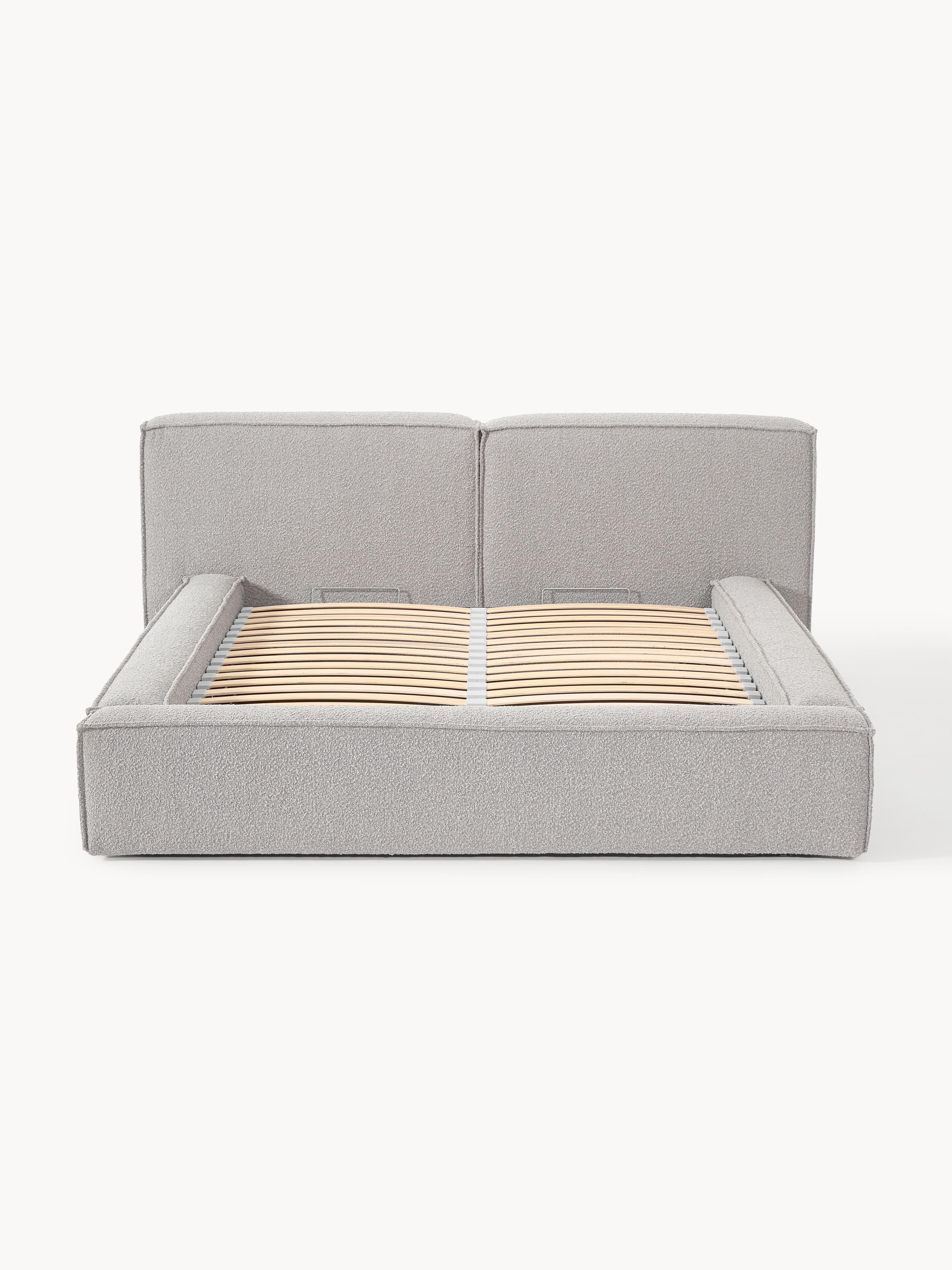 Lennon Upholstered Bouclé Bed with Storage Space