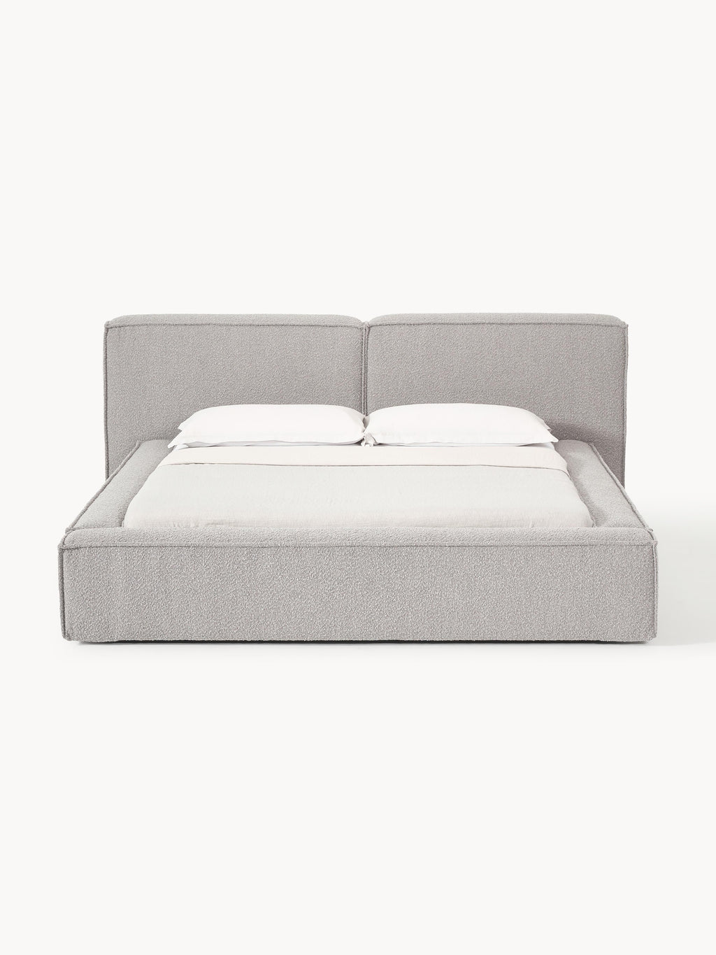 Lennon Upholstered Bouclé Bed with Storage Space
