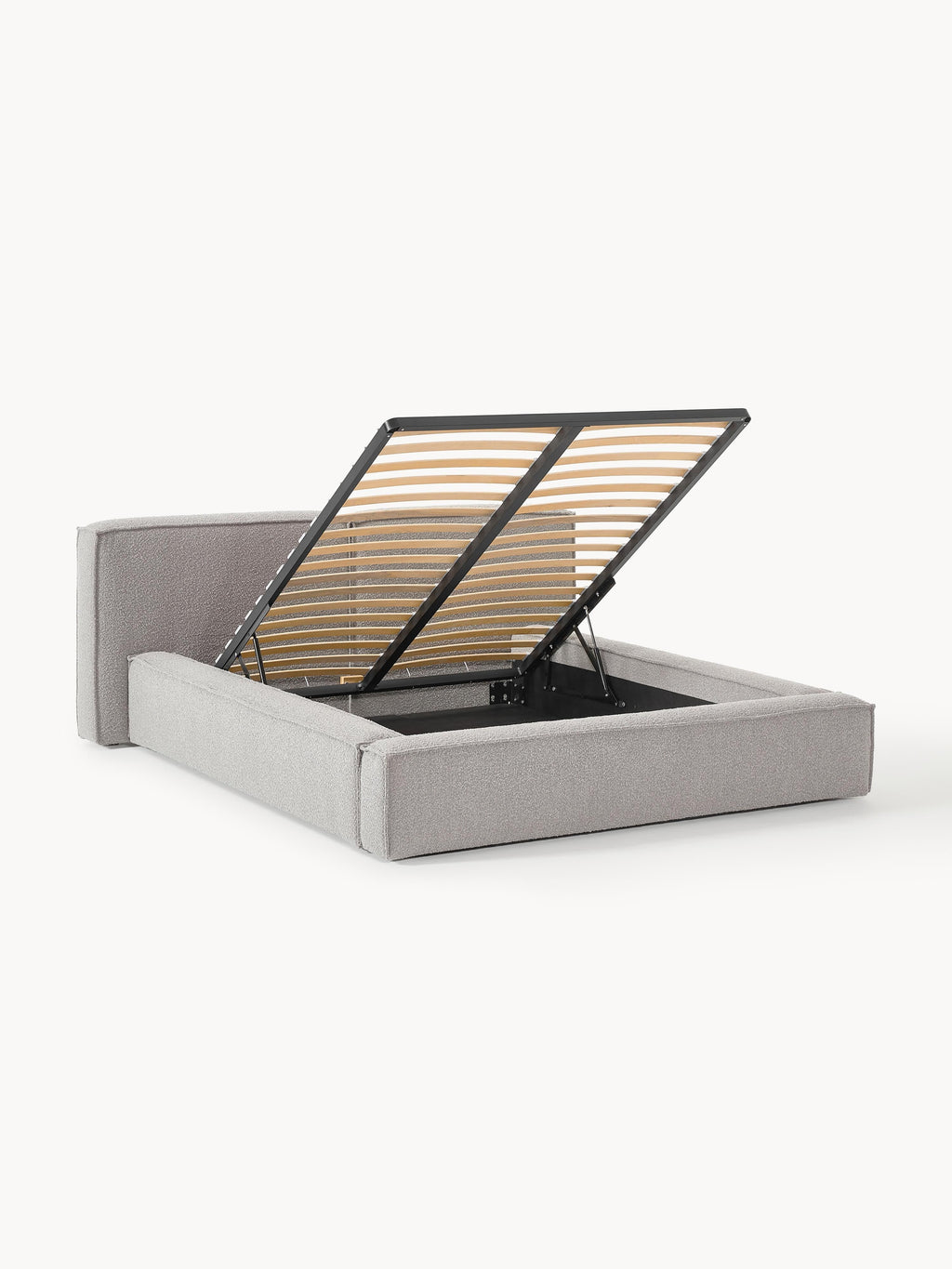 Lennon Upholstered Bouclé Bed with Storage Space