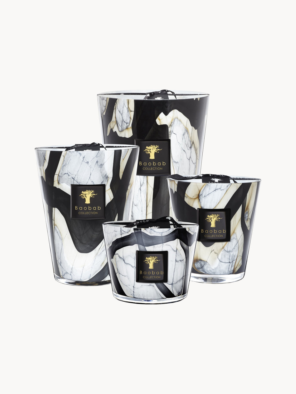 Stones Five-Wick Scented Candle (Leather, Rose & Plum)