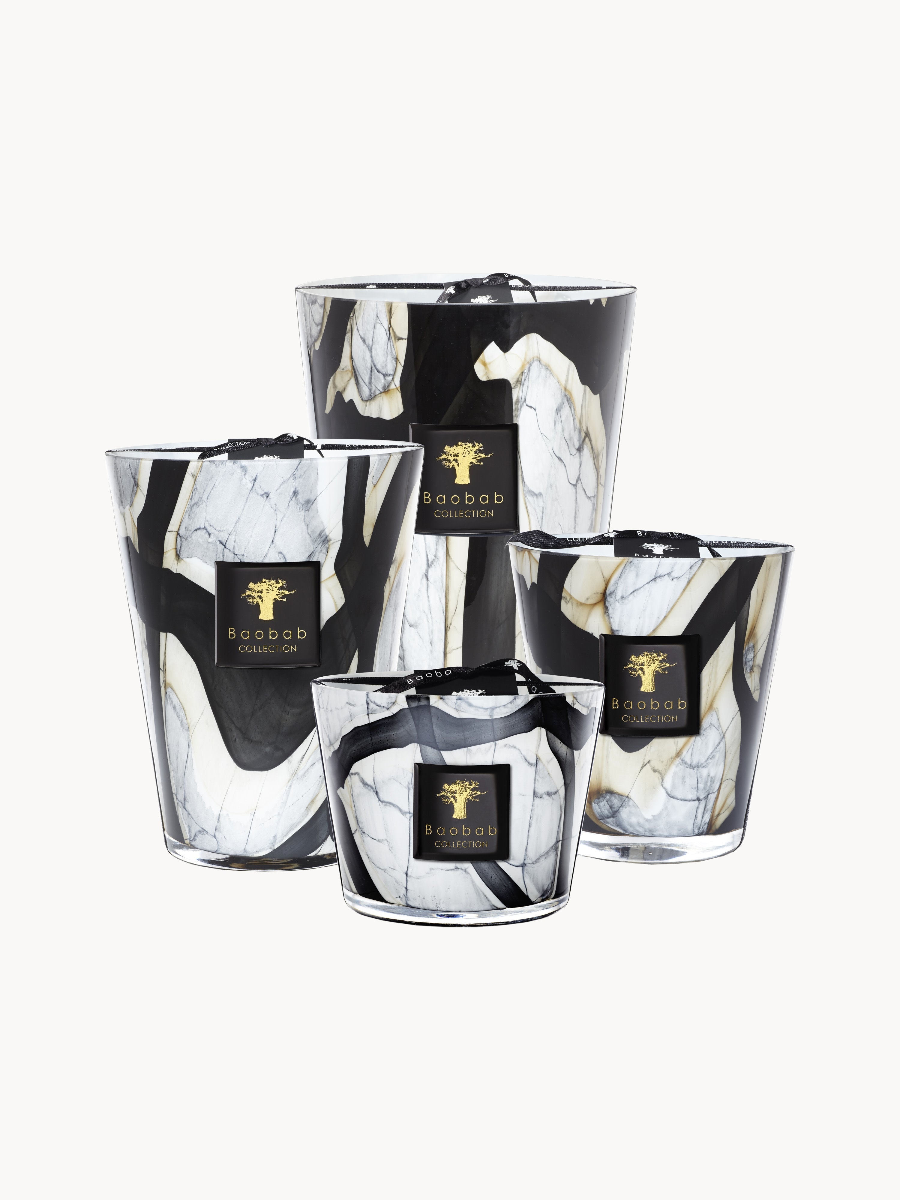 Stones Five-Wick Scented Candle (Leather, Rose & Plum)