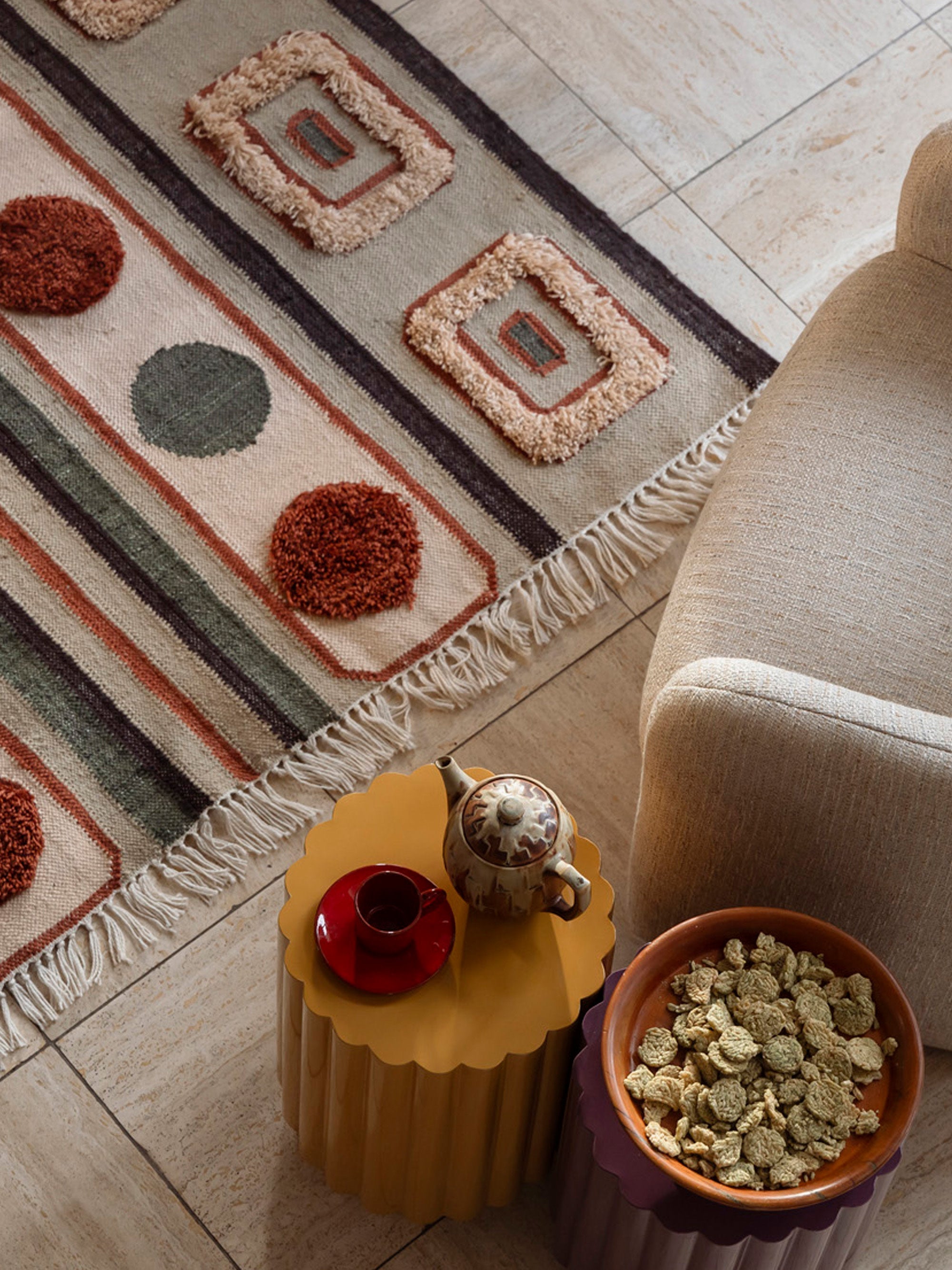 Haydon Hand-Woven High-Pile Rug with Tassels