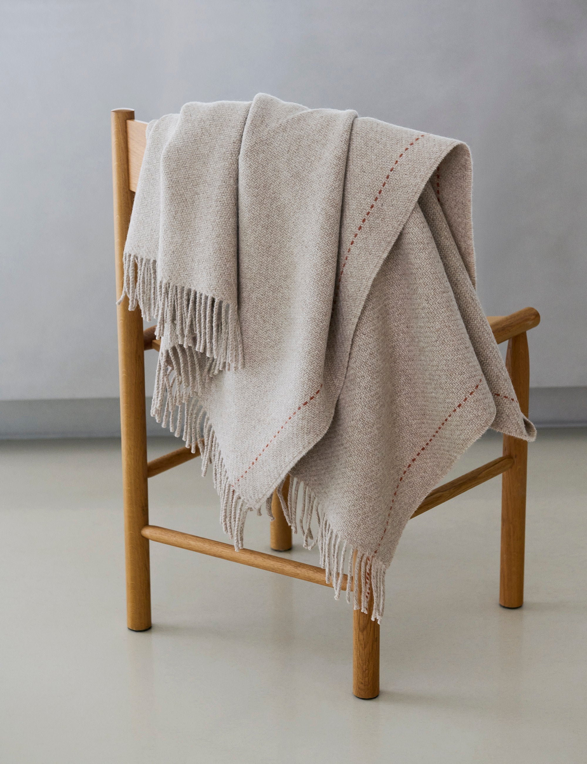 Highland Wool Throw with Fringes