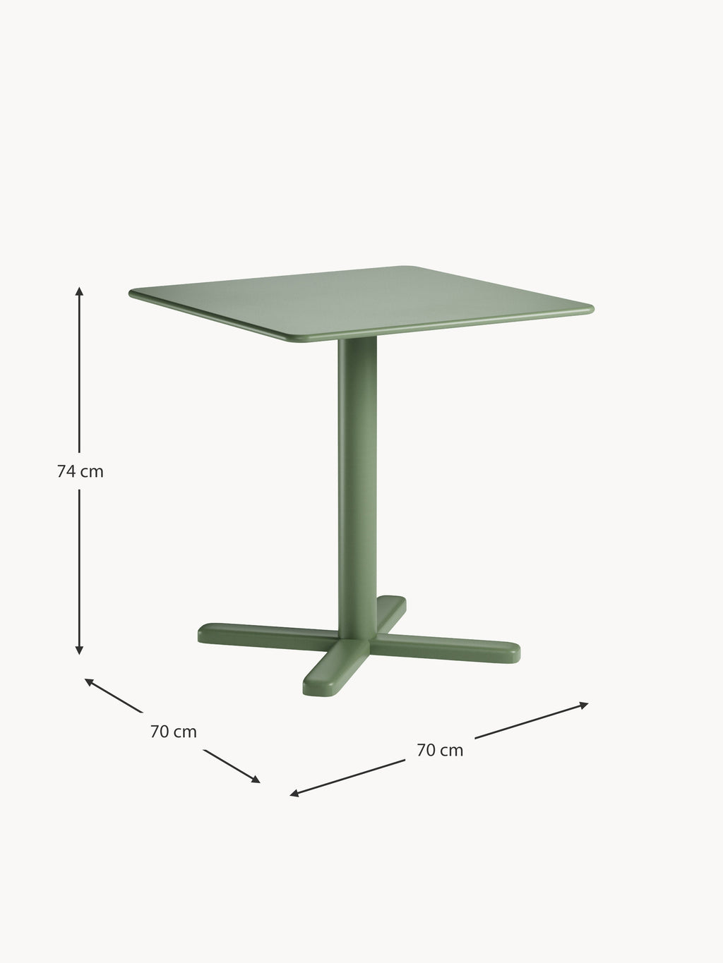 Darwin Folding Garden Table, 70 x 70 cm