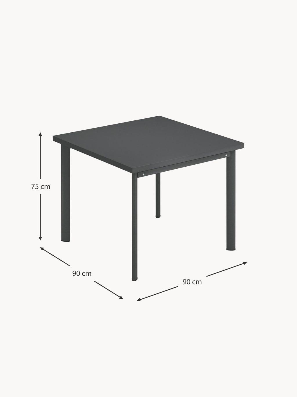 Star Garden Table, 90 x 90 cm