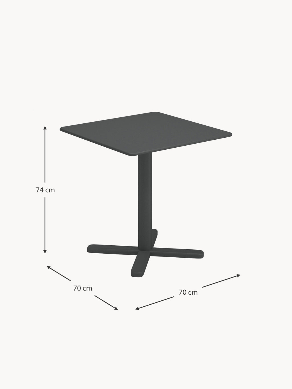 Darwin Folding Garden Table, 70 x 70 cm
