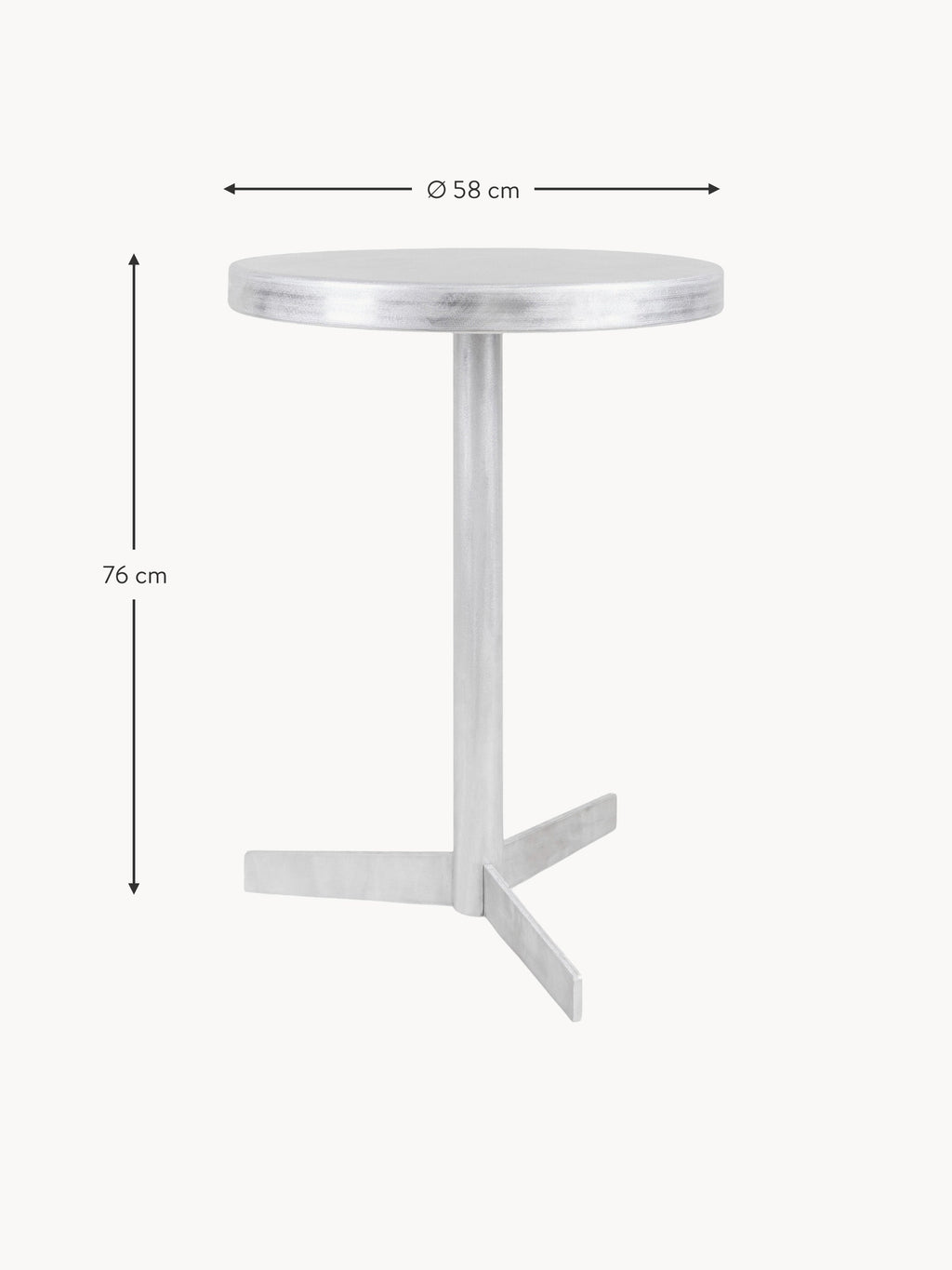 Tasca Round Metal Dining Table, Ø 58 cm