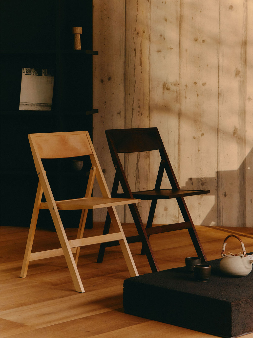 Flat Folding Birch Wood Dining Chair