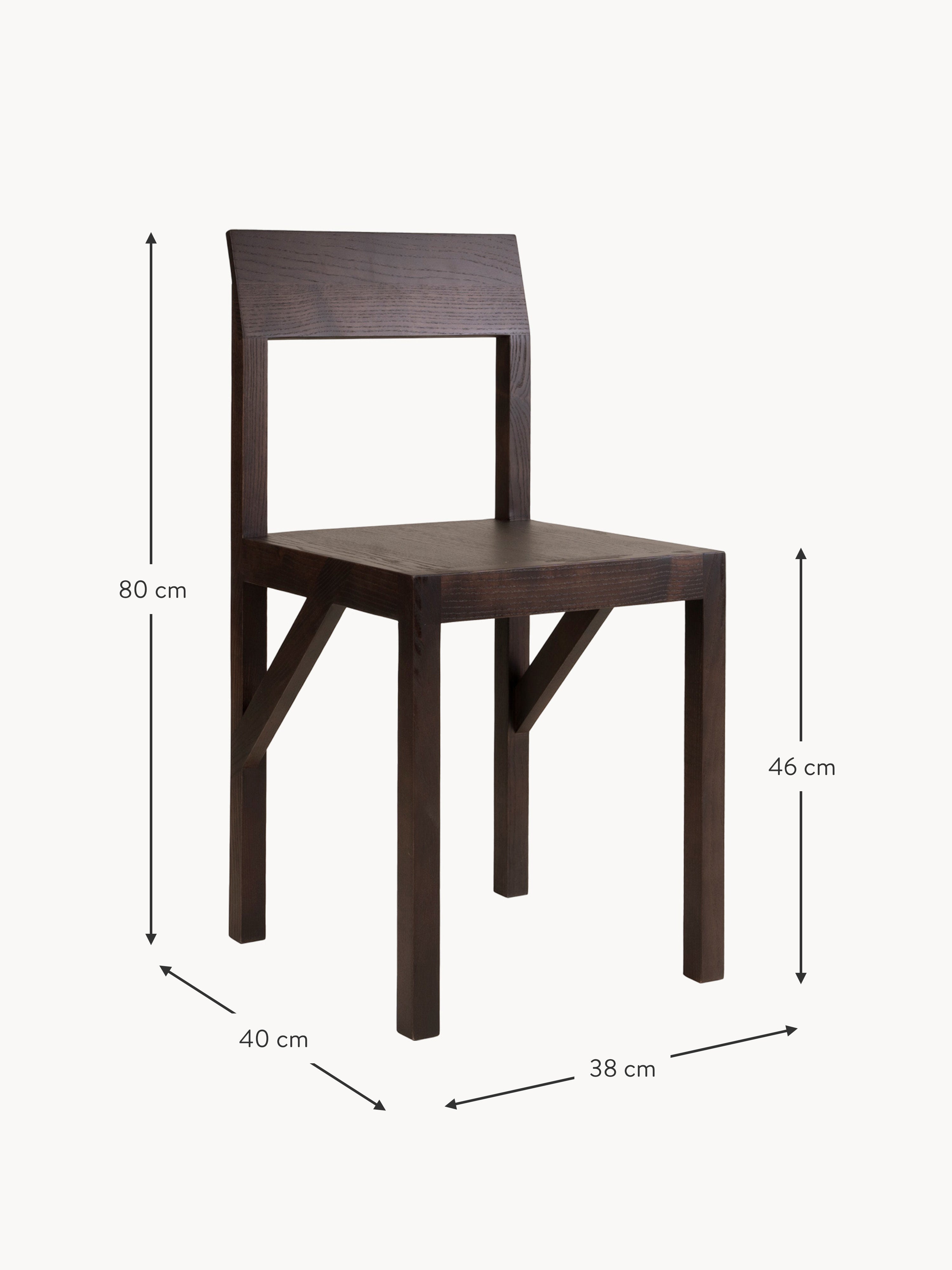 Bracket Ash Wood Dining Chair