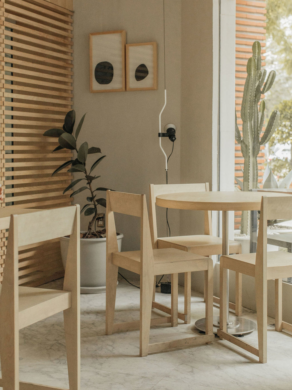 Birch Wood Dining Chair 01