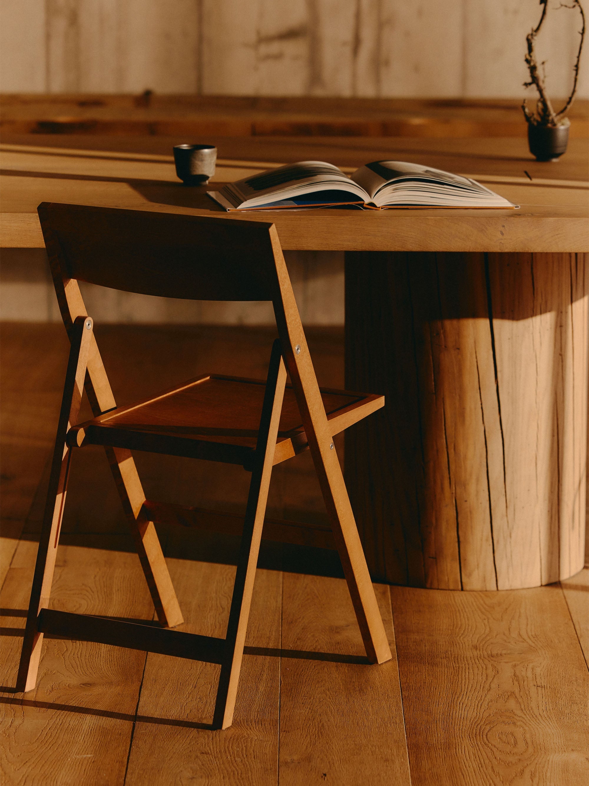Flat Folding Birch Wood Dining Chair