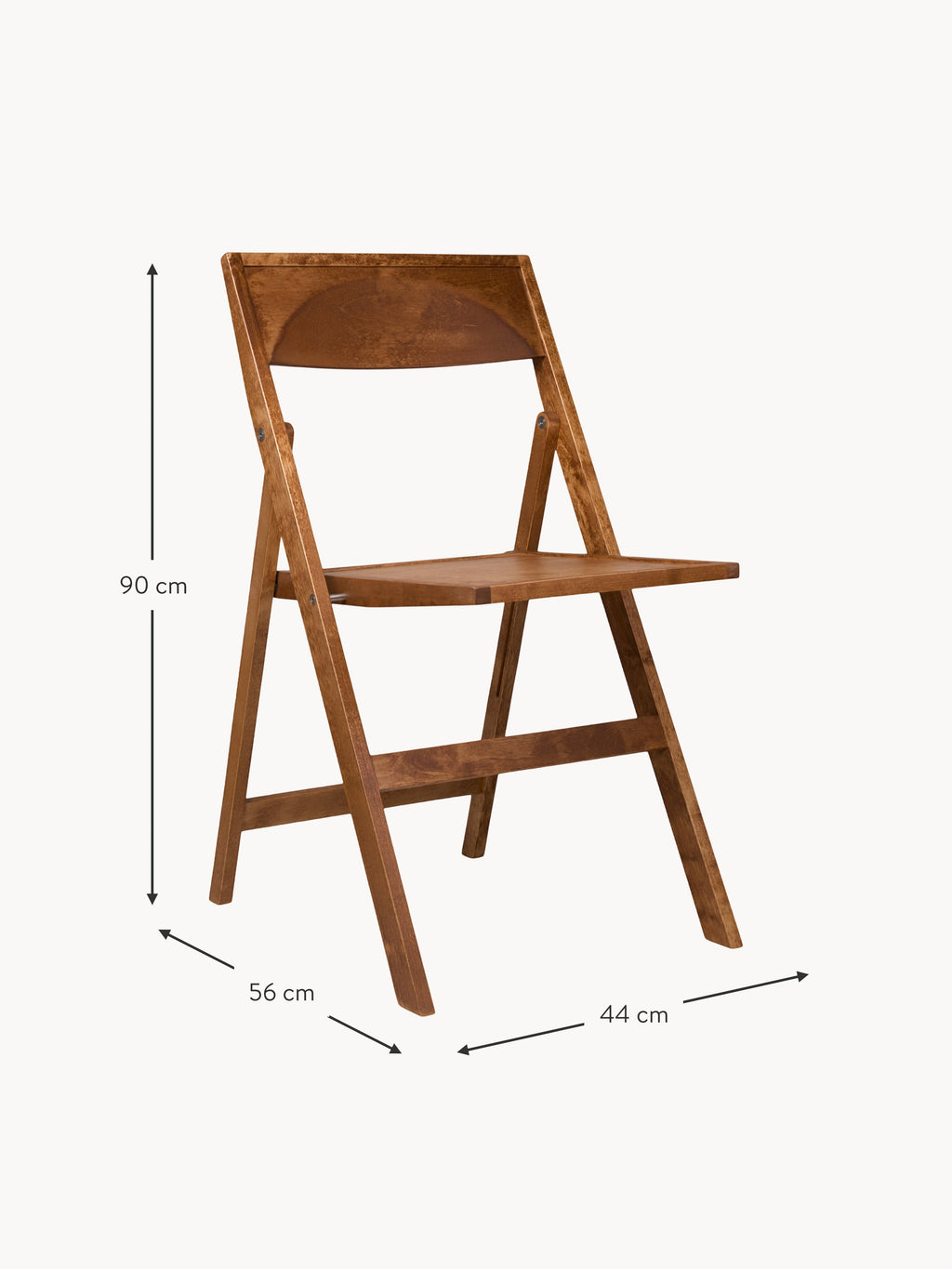 Flat Folding Birch Wood Dining Chair