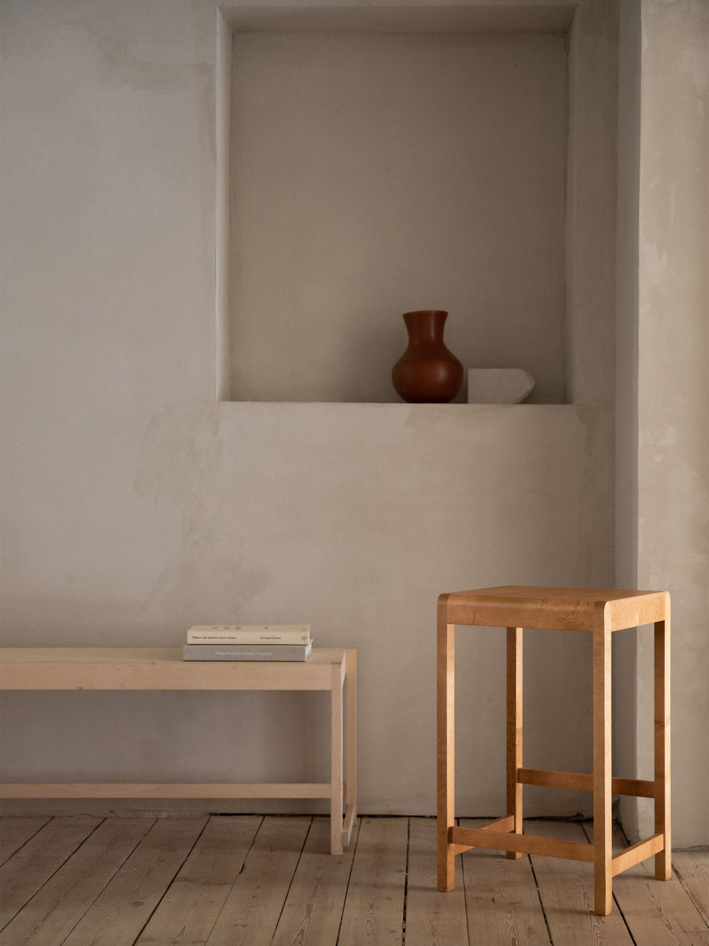 Birch Wood Counter Stool 01