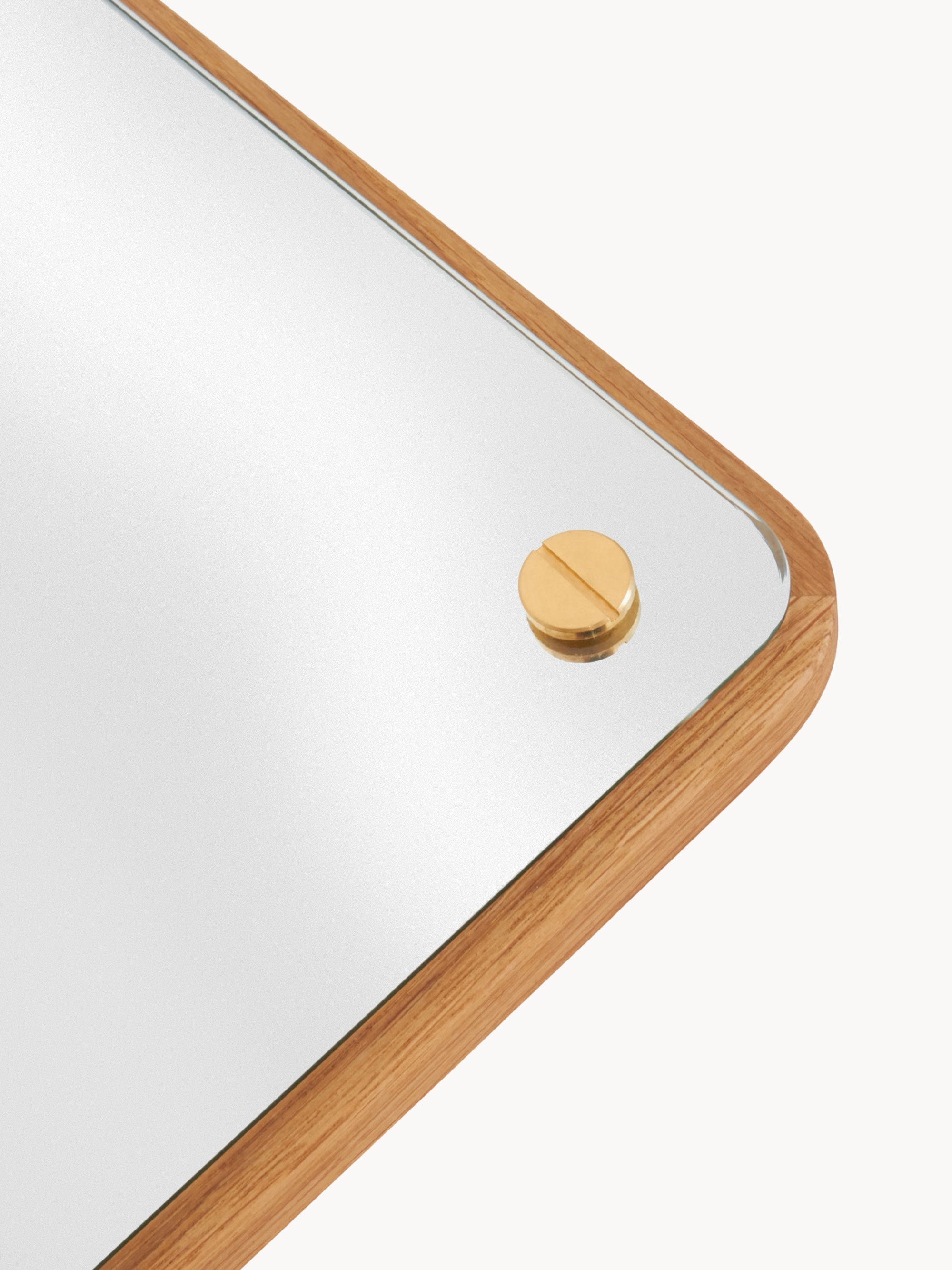 RM-1 Oak Wood Full-Length Leaner Mirror