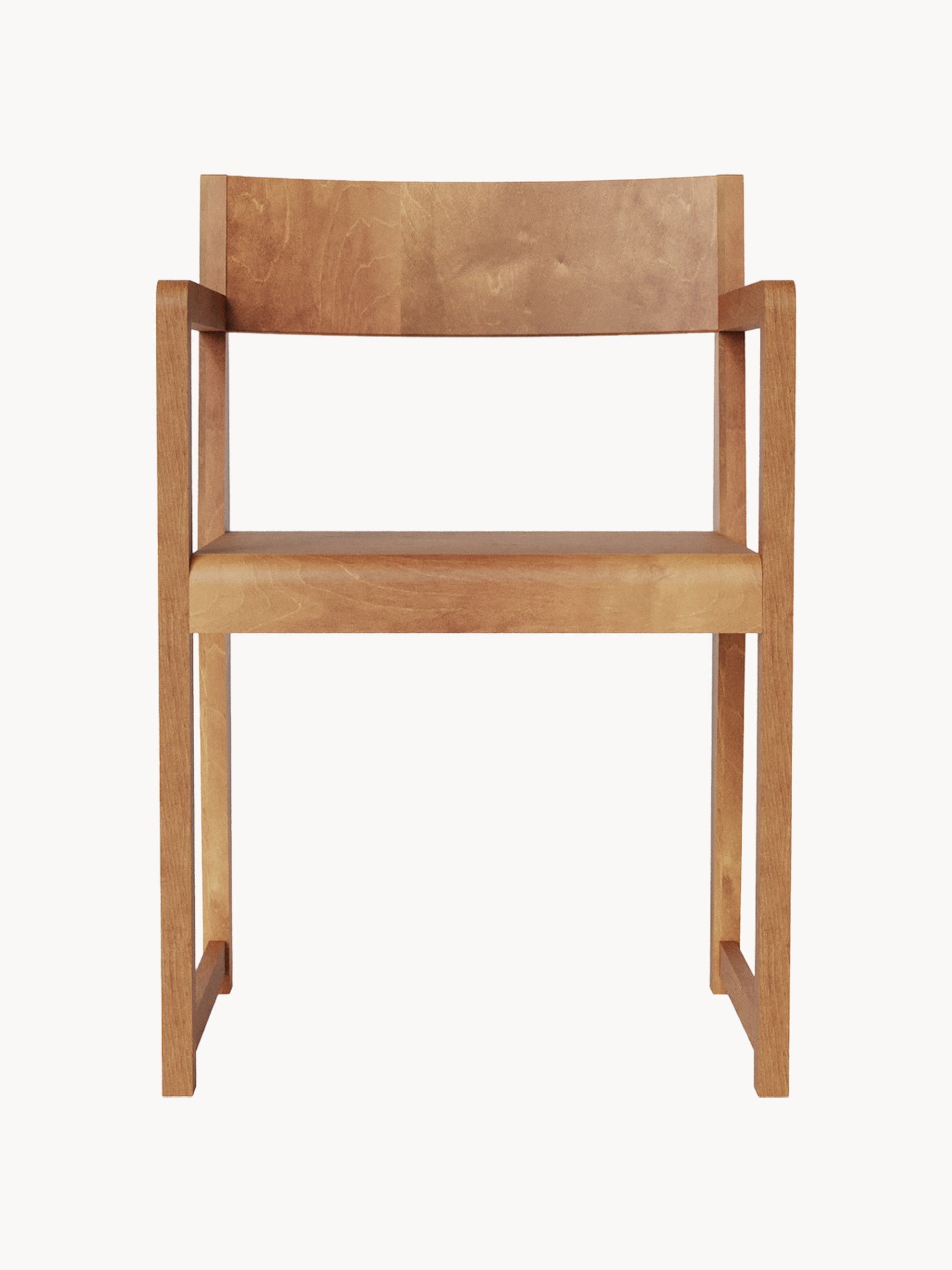 Birch Wood Arm Chair 01
