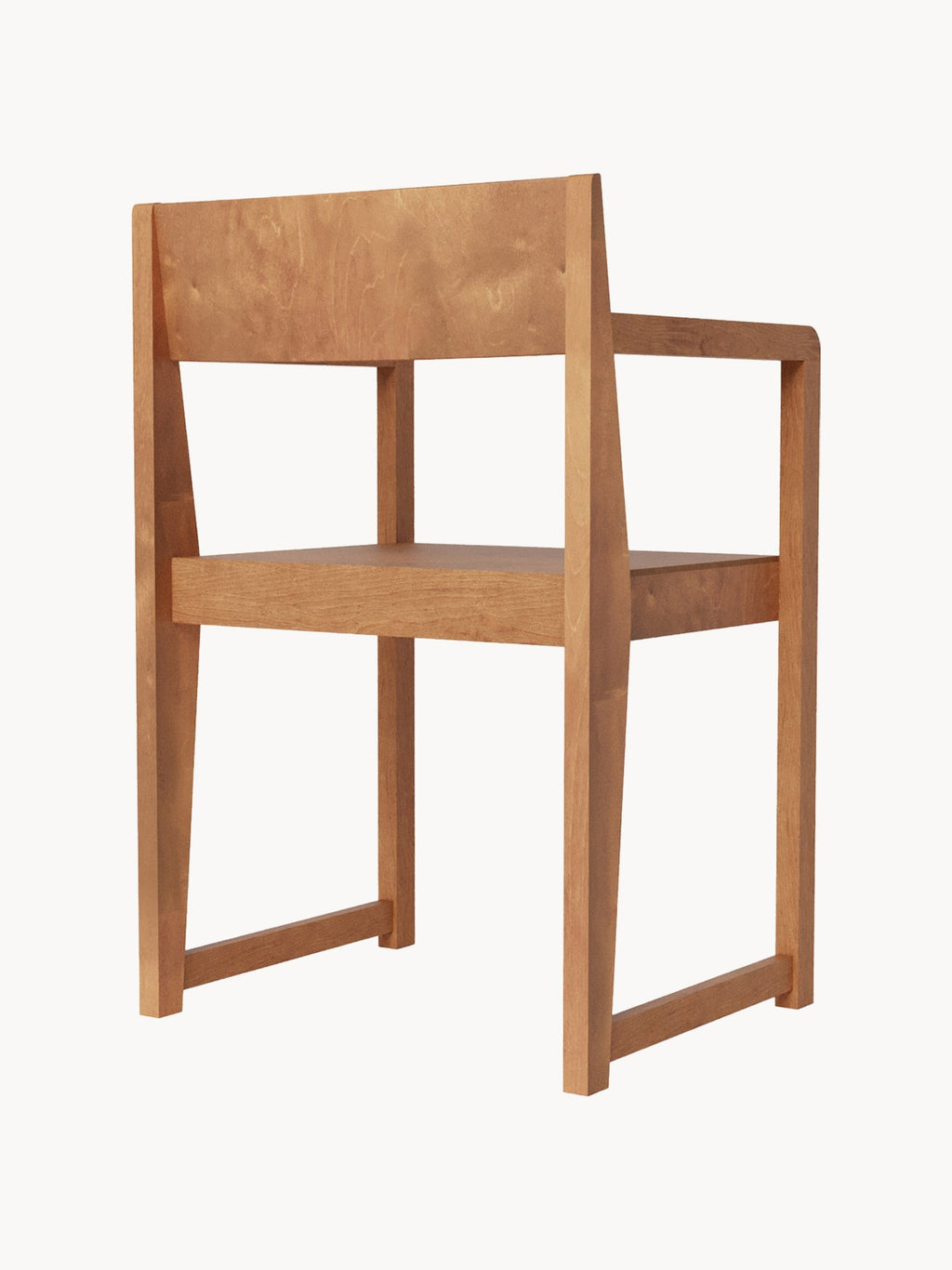 Birch Wood Arm Chair 01