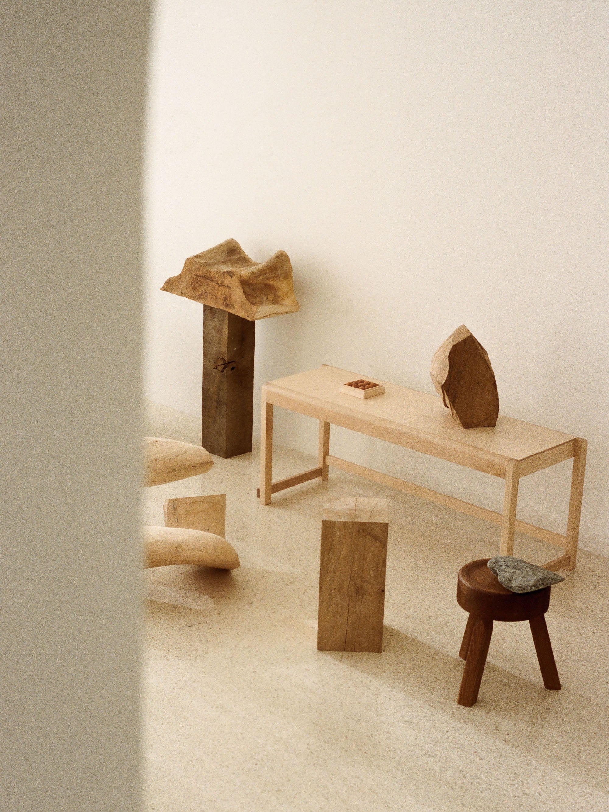 Birch Wood Bench 01