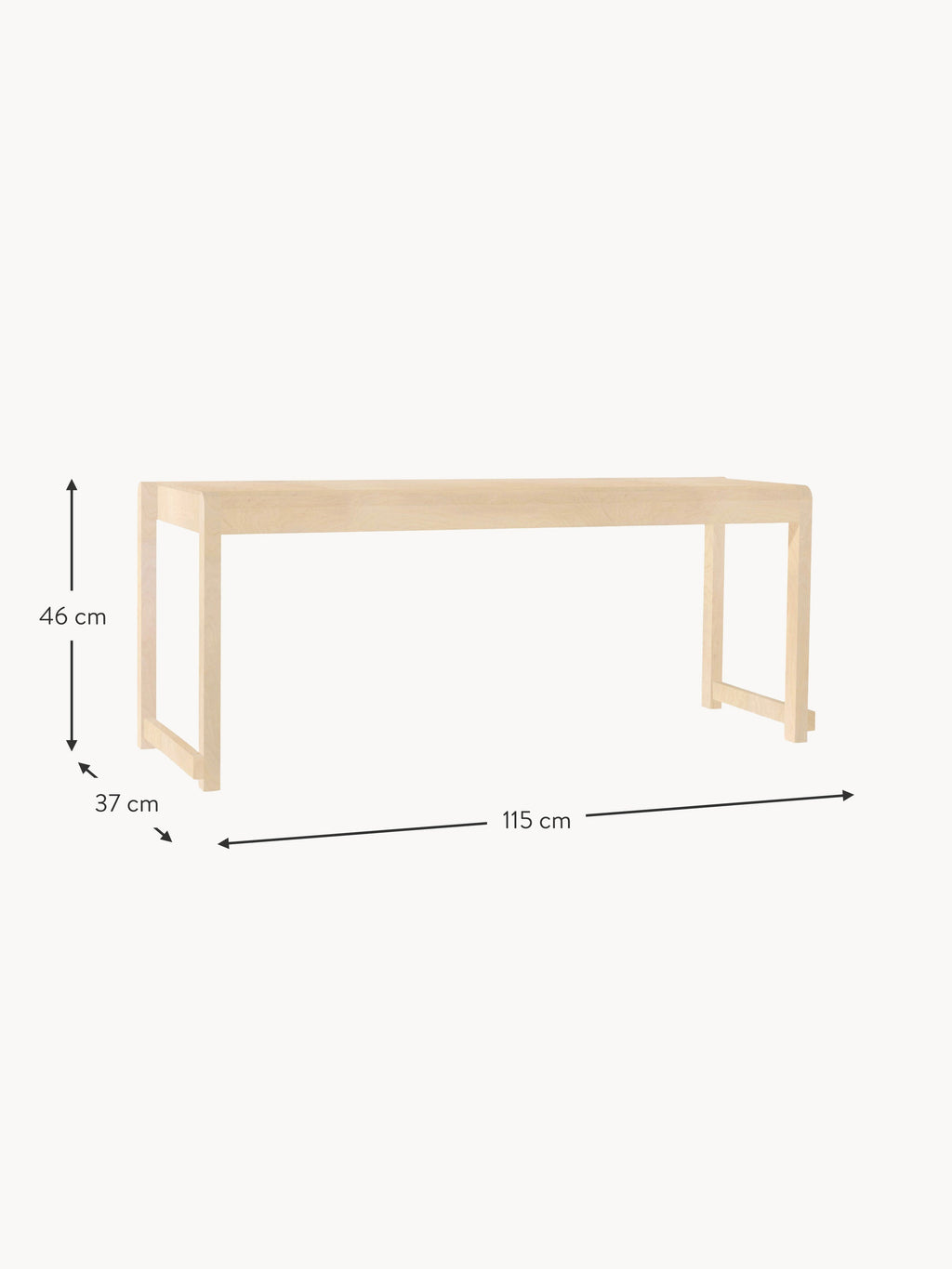 Birch Wood Bench 01