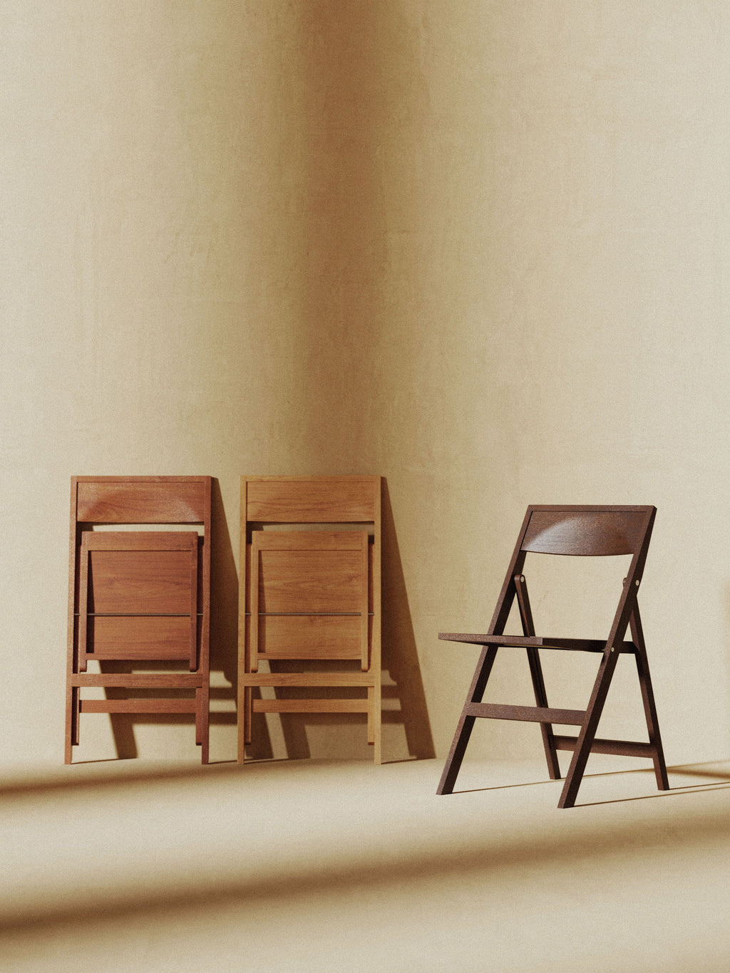 Flat Folding Birch Wood Dining Chair