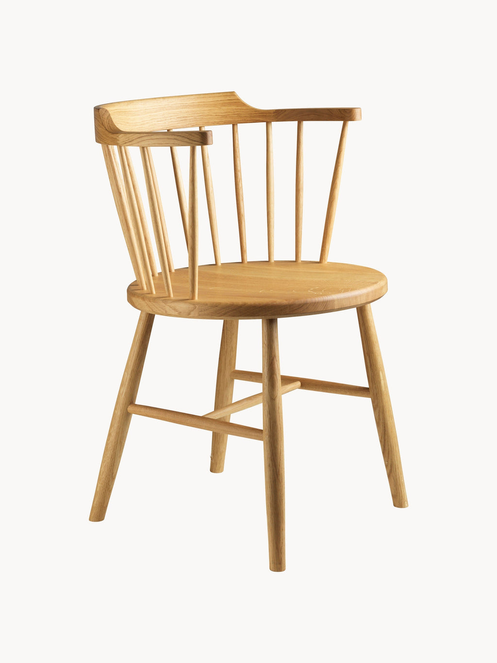 Gallery image 1 - Handmade Oak Wood Dining Chair J18 with Armrests