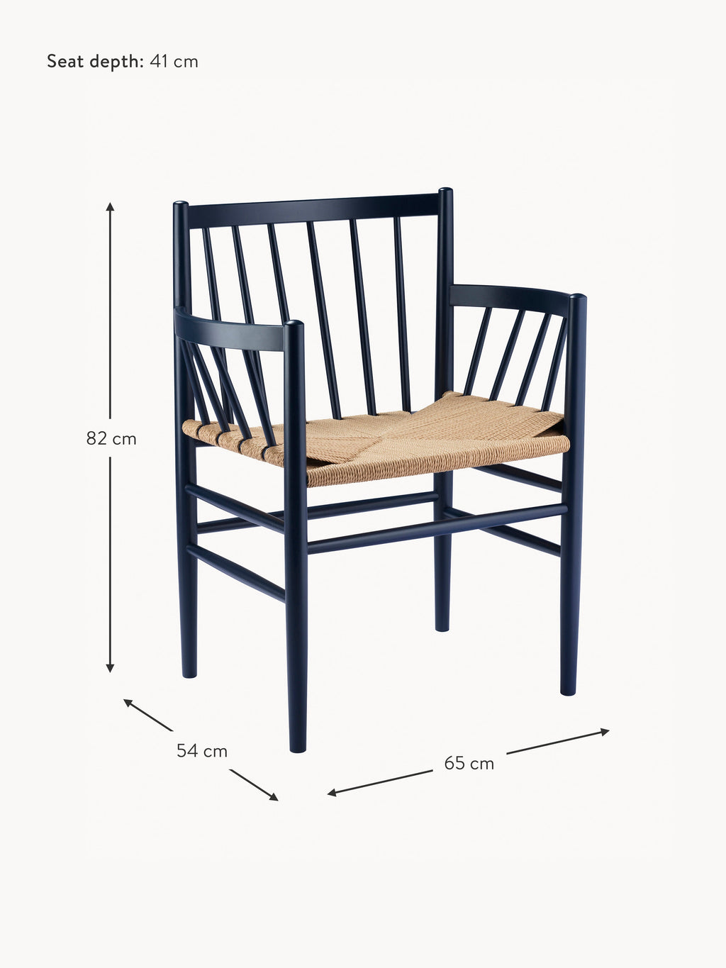J81 Handwoven Beech Wood Armchair