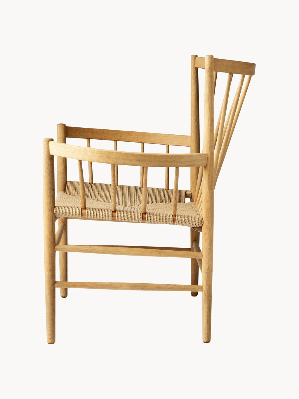 J82 Handwoven Oak Wood Armchair