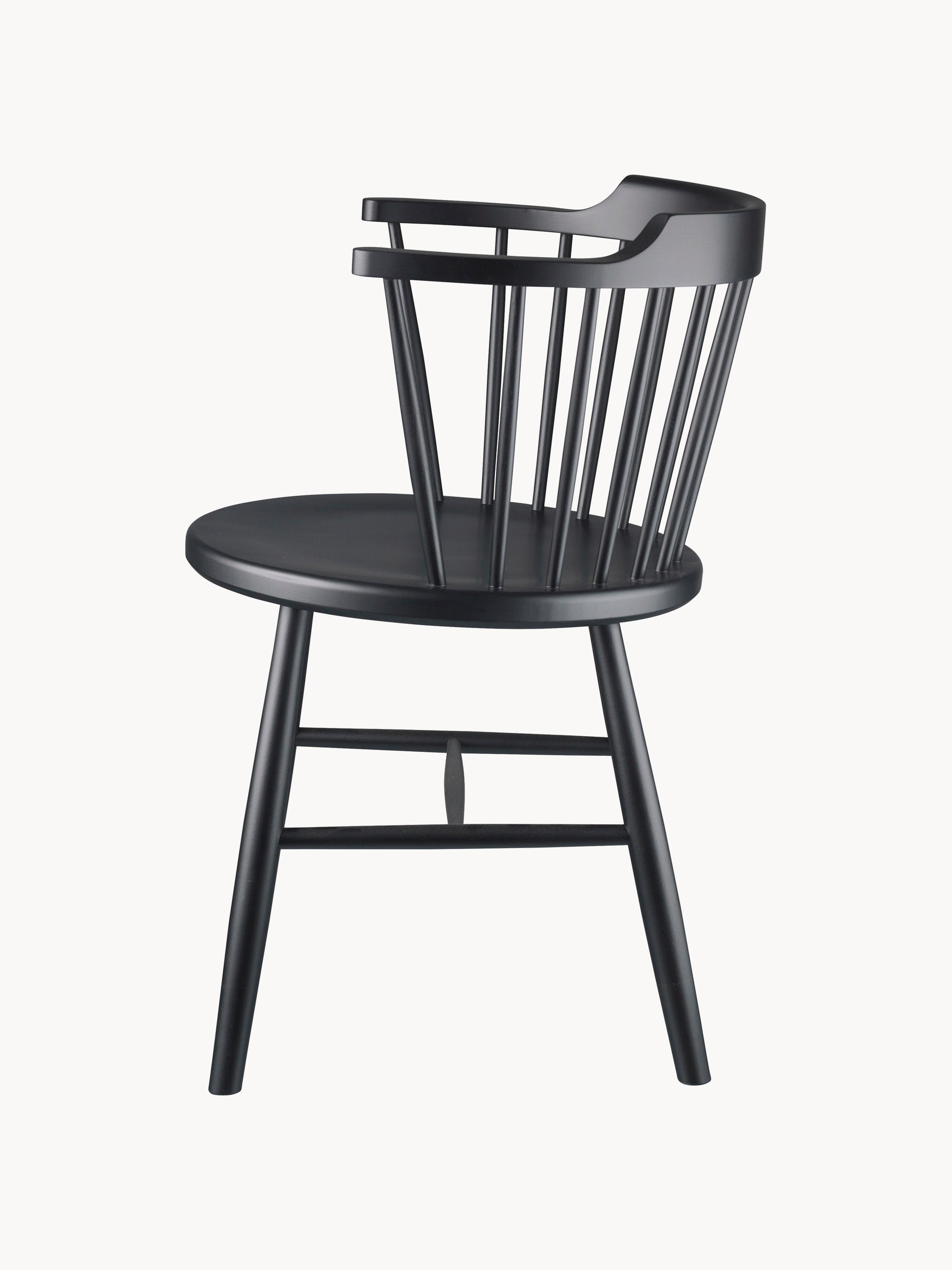 J18 Handmade Beech Wood Dining Chair with Armrests