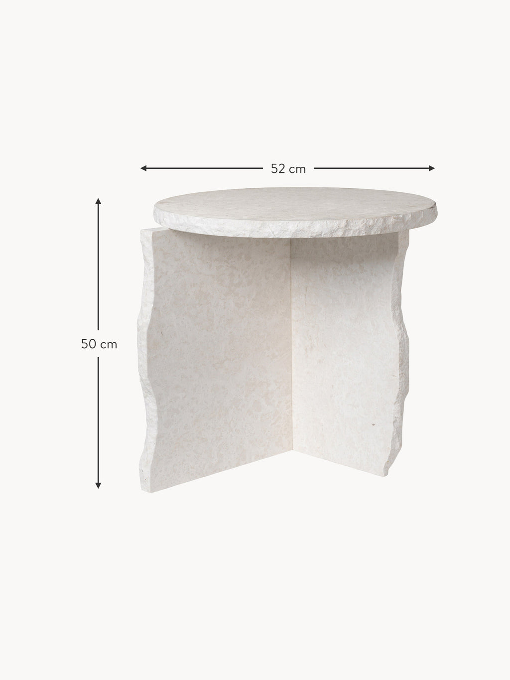 Mineral Handmade Marble Side Table