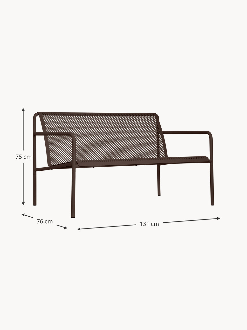 Dapple Steel Garden Sofa (2-seater)