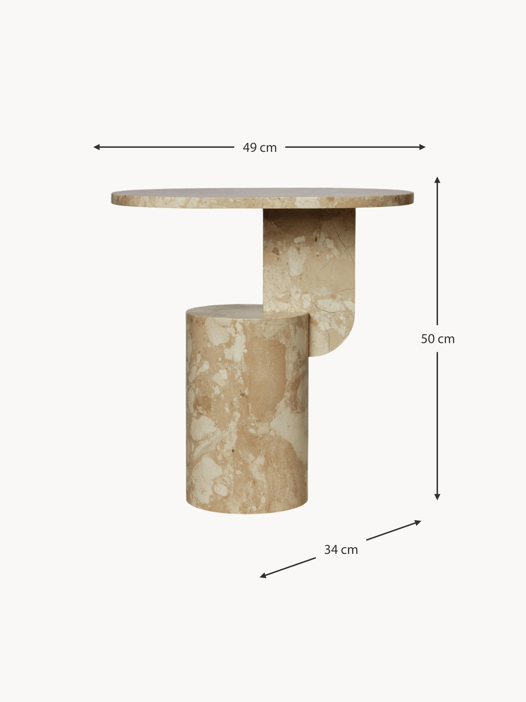 Insert Oval Marble Side Table