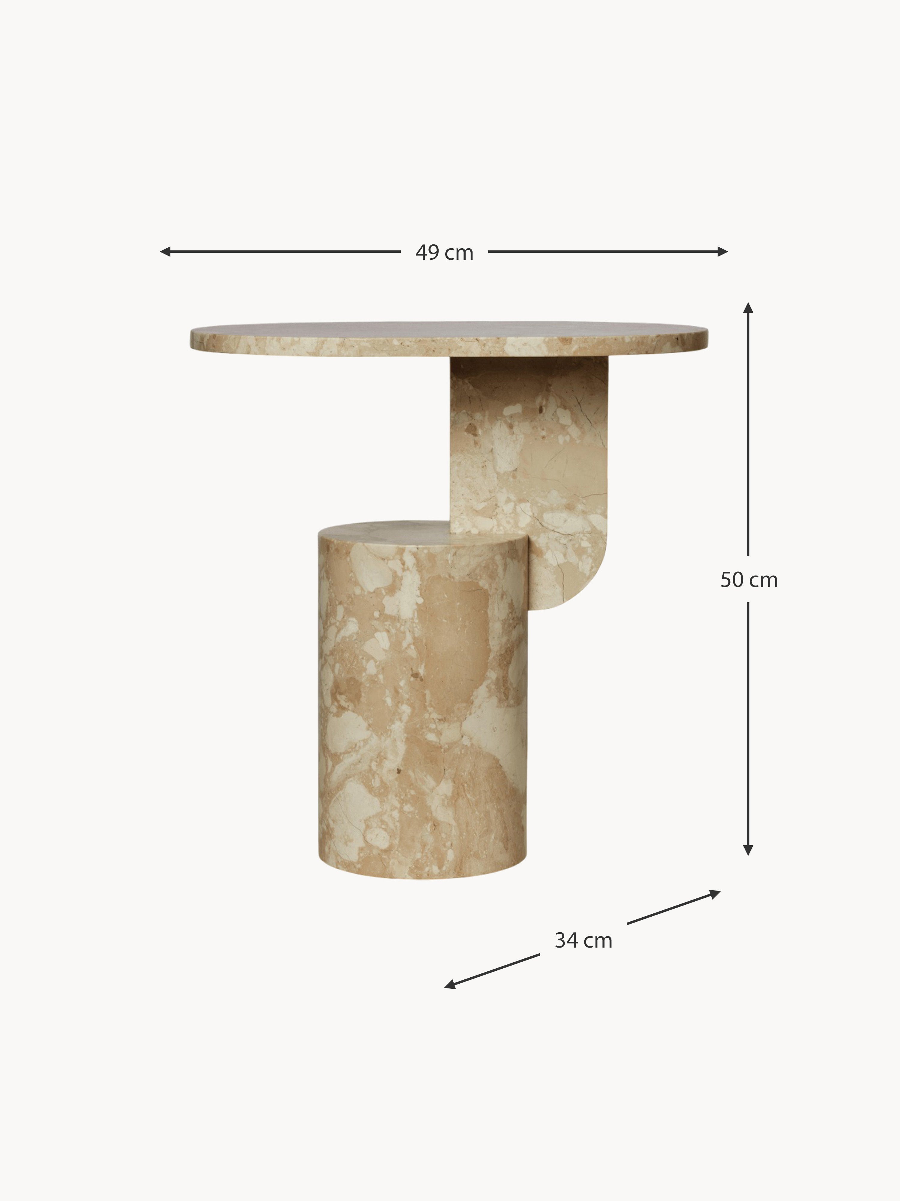 Insert Oval Marble Side Table