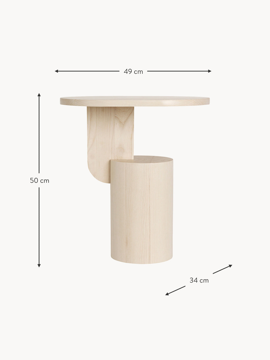 Ash Wood Side Table Insert